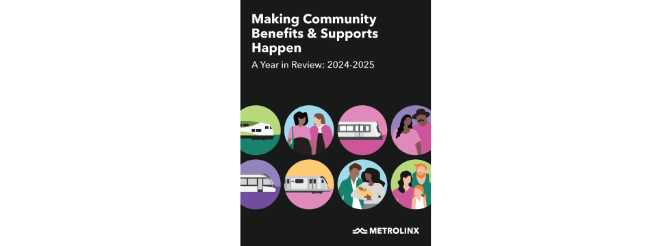 Metrolinx Community Benefits and Supports Program 2024-25 Report Cover