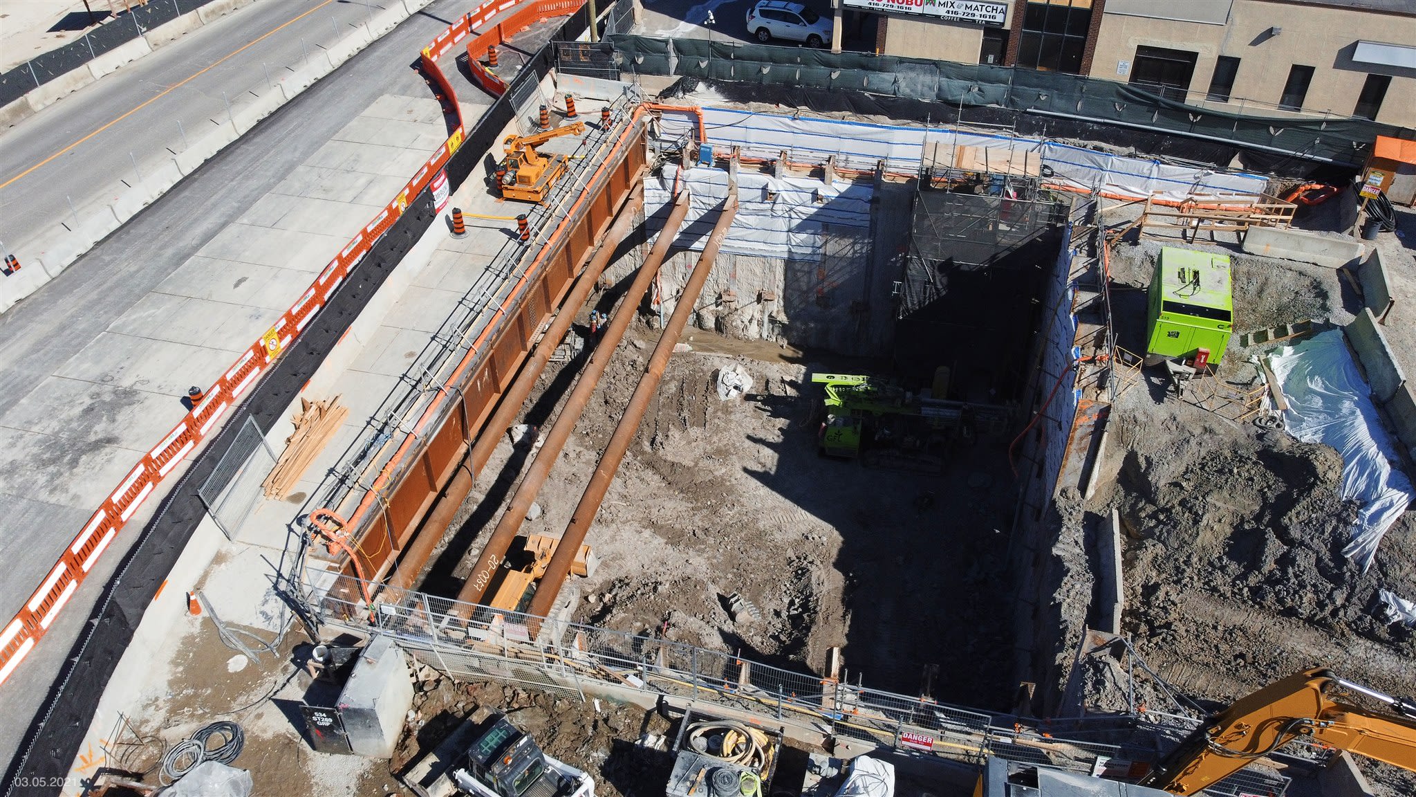 a large pit.