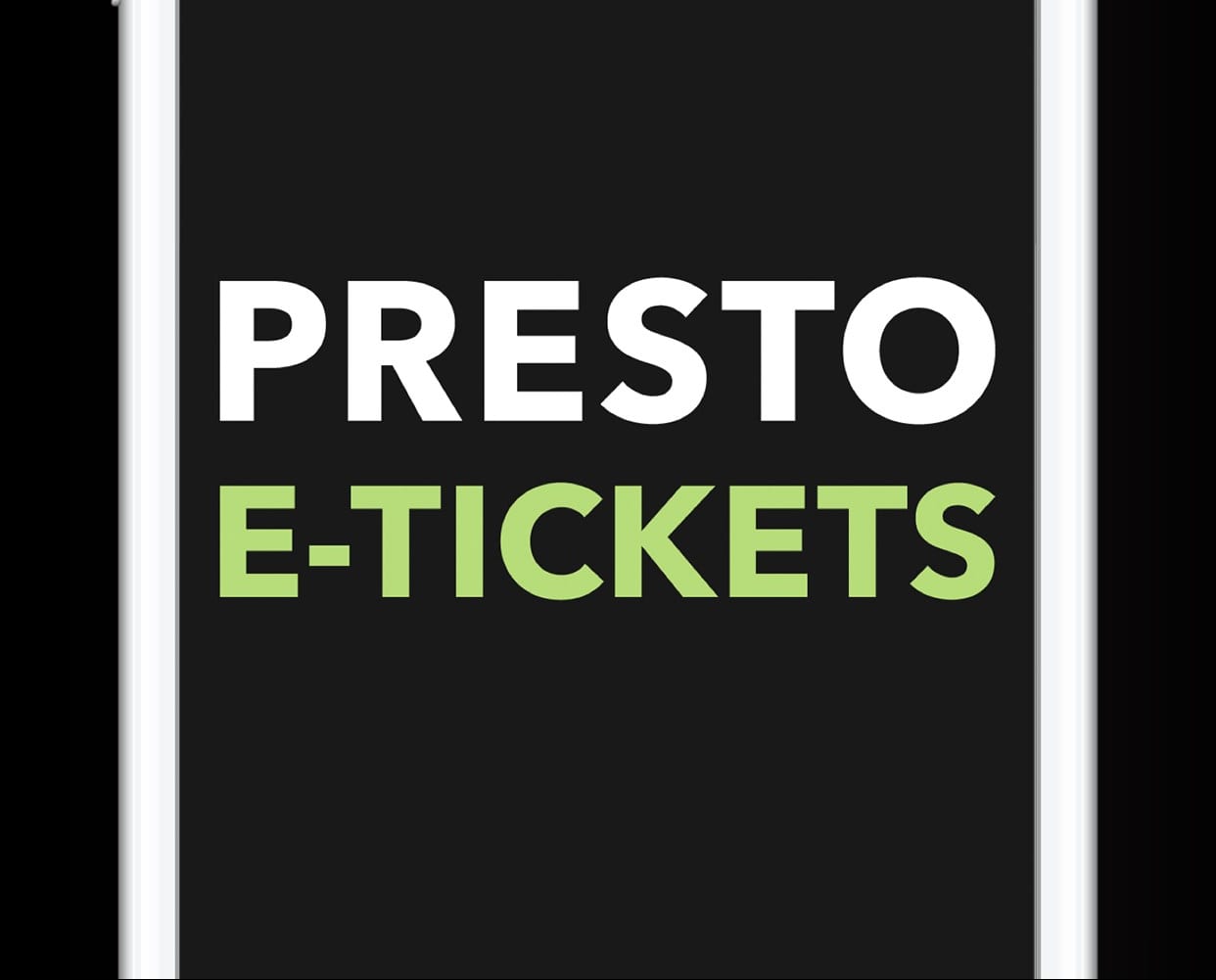 screenshot of PRESTO etickets