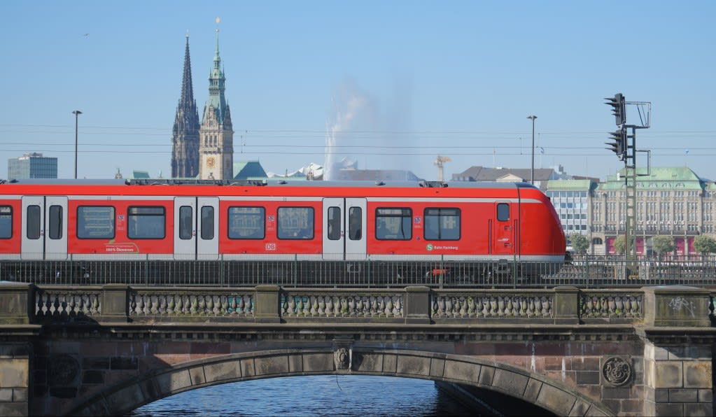 A train moves through Germany.