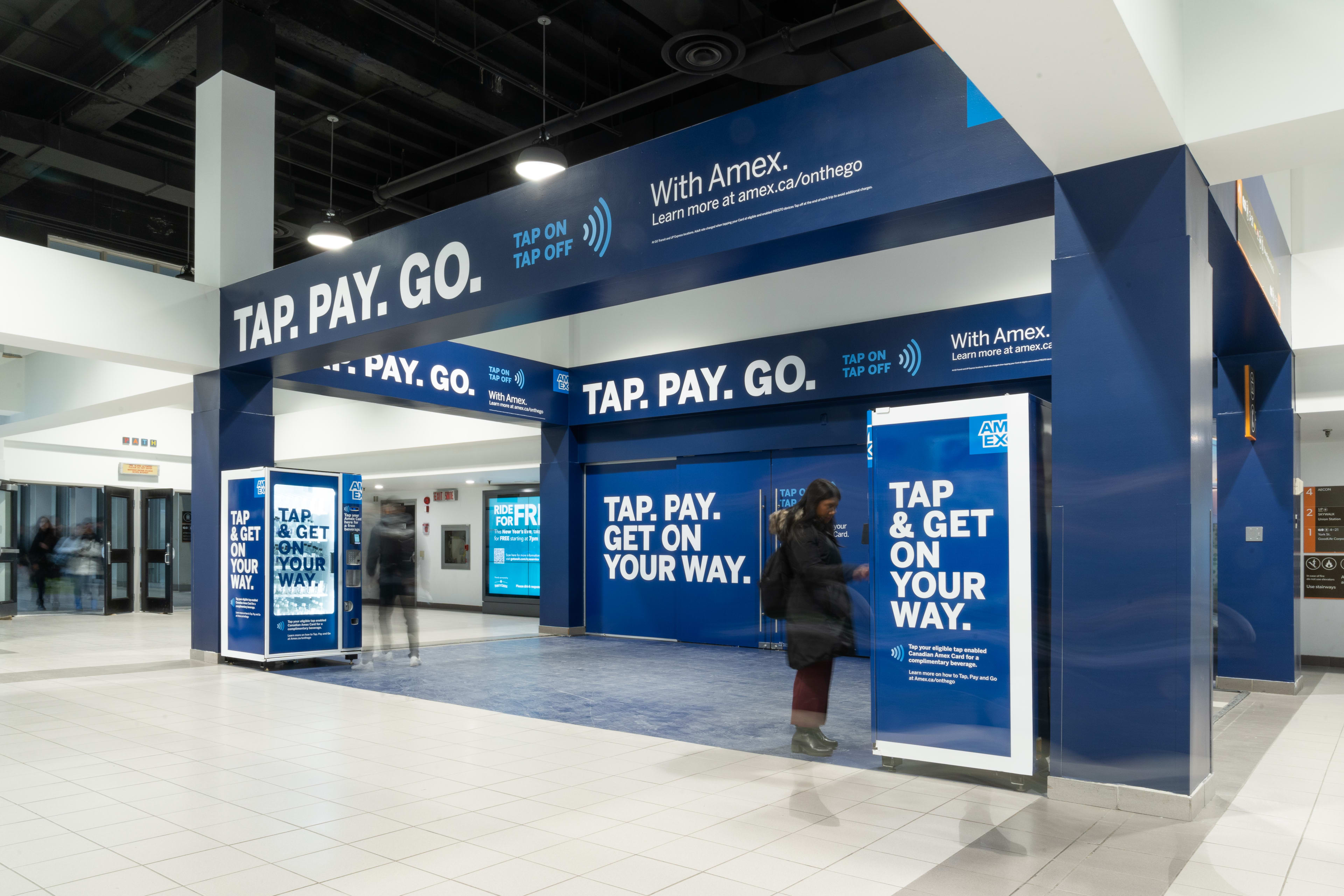 Amex tapping stations