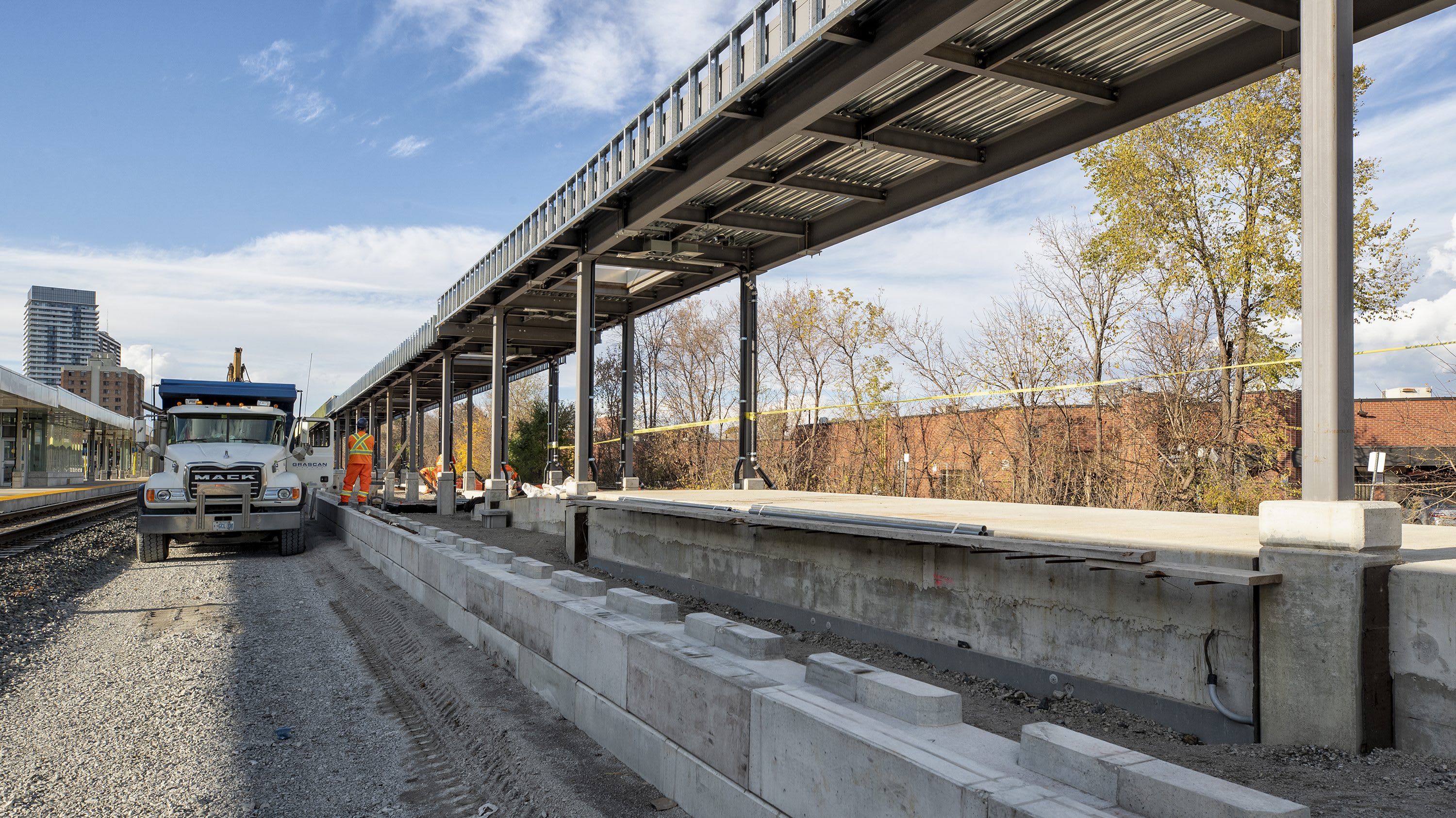 train platform under construction