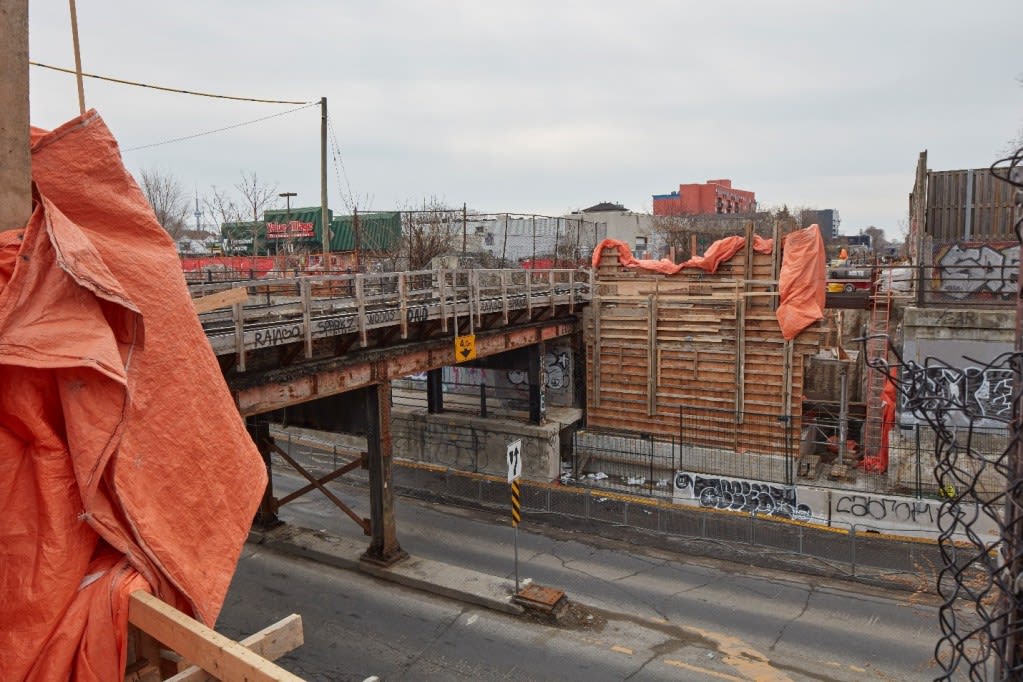 the bridge that is being worked on.