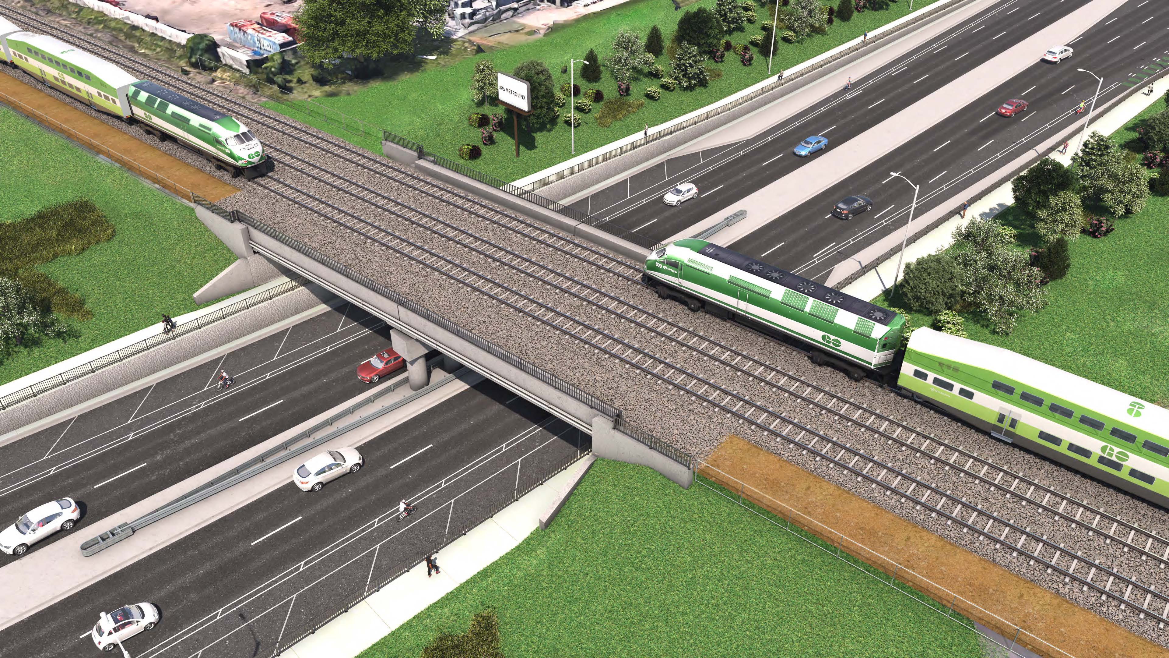 Burloak Drive grade separation rendering