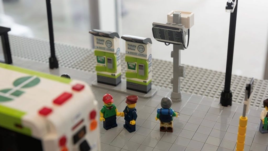 LEGO presto machines and display board