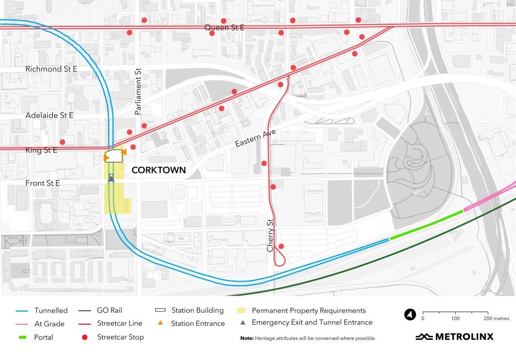 Locations for Ontario Line station buildings finalized from Osgoode to Corktown