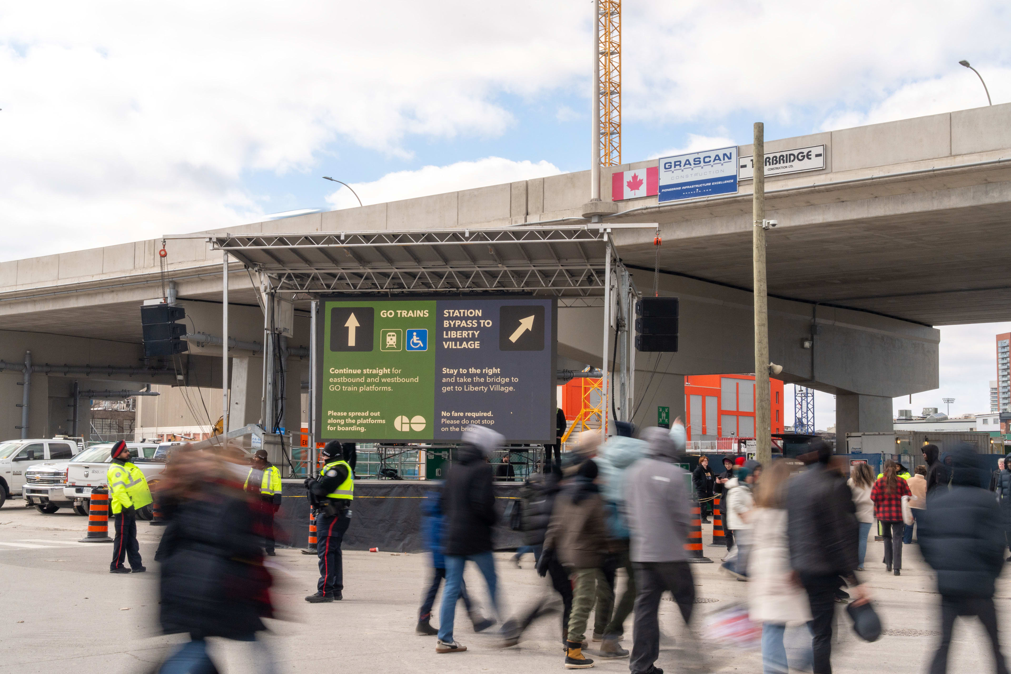 timelapse of a wayfinding sign