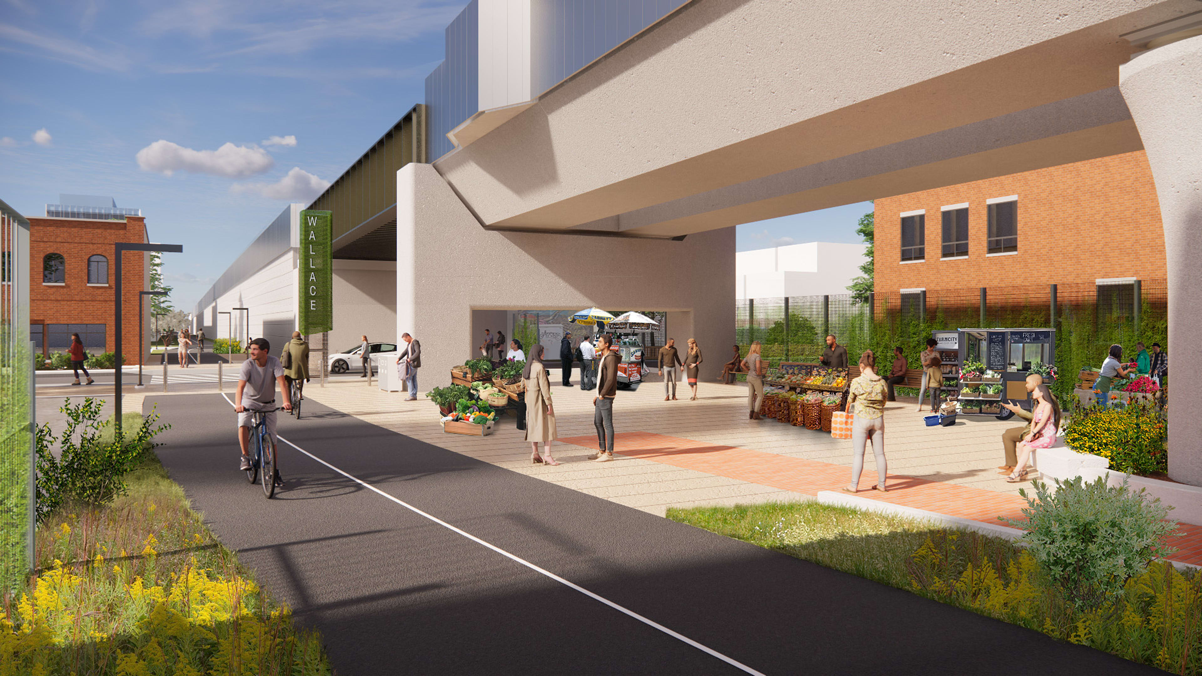 Artist rendering of Wallace Market