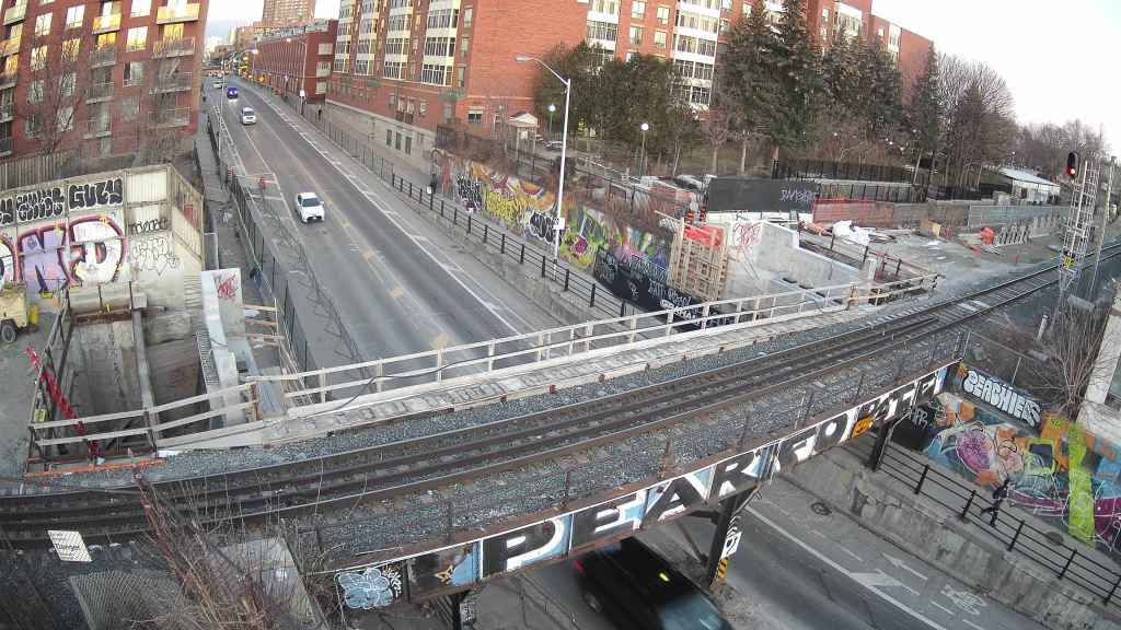 above view of bloor street bridge without new girders