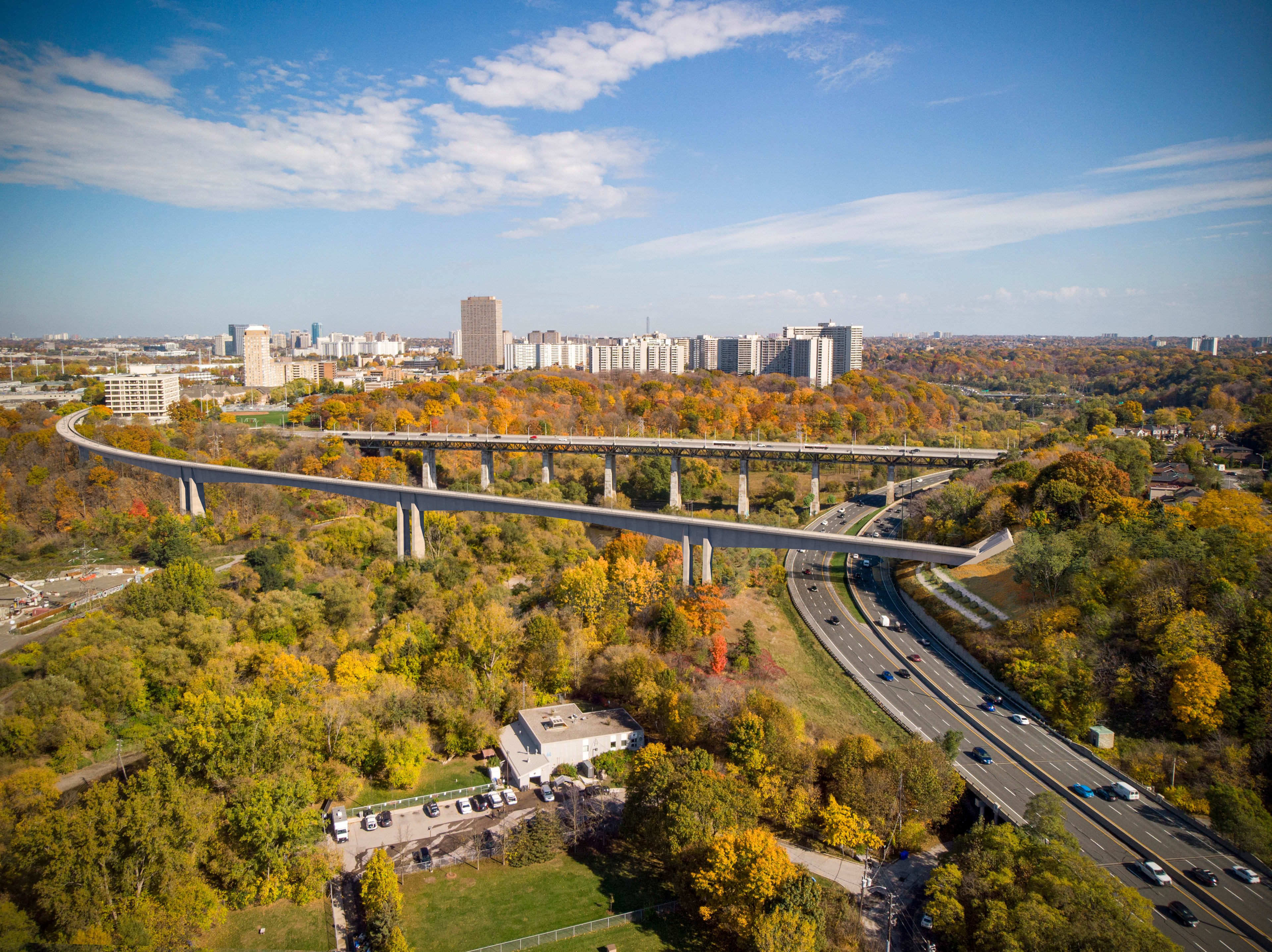 Conceptual rendering of future Don Valley Crossing bridge