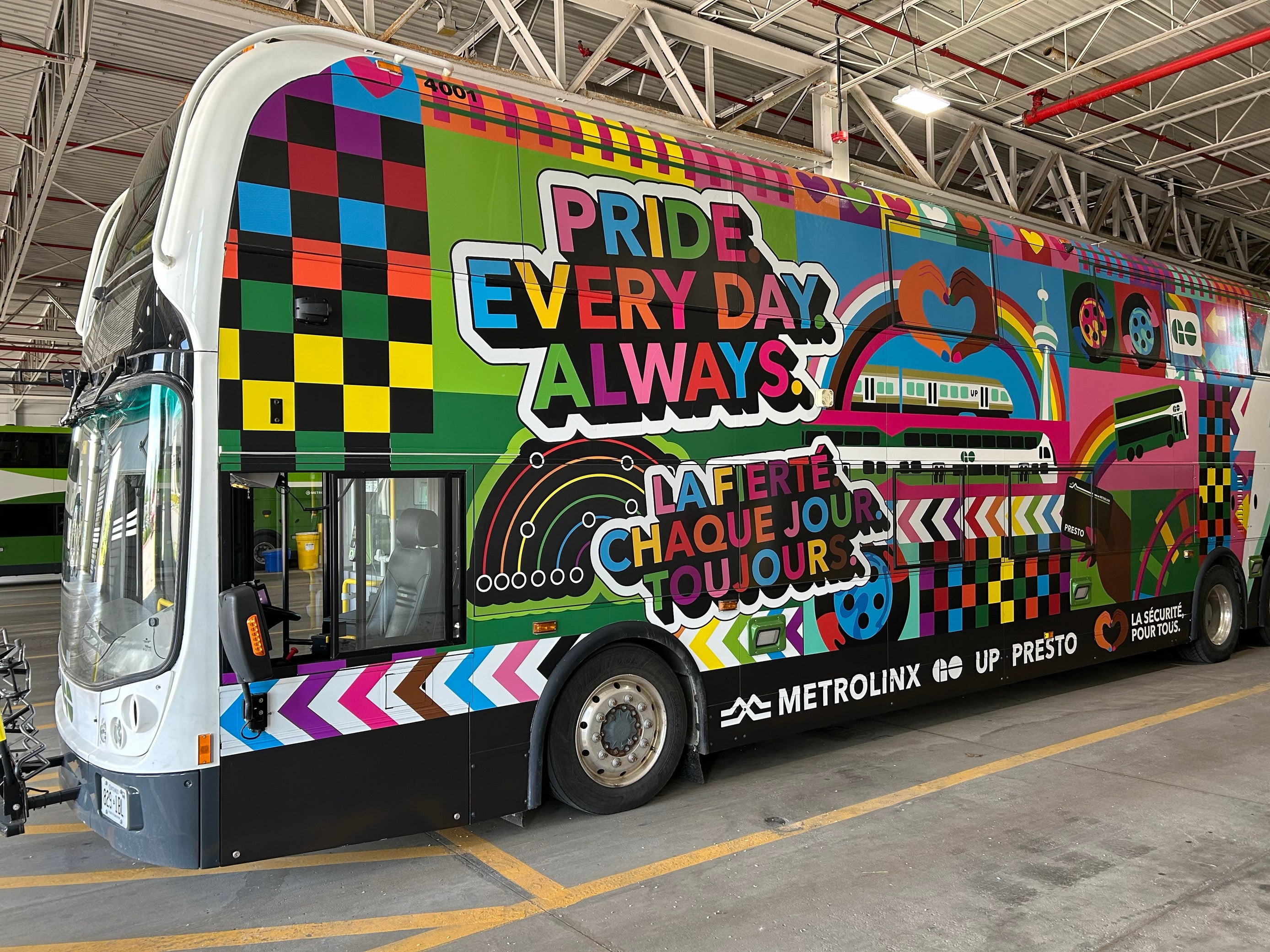 GO bus with Pride wrap