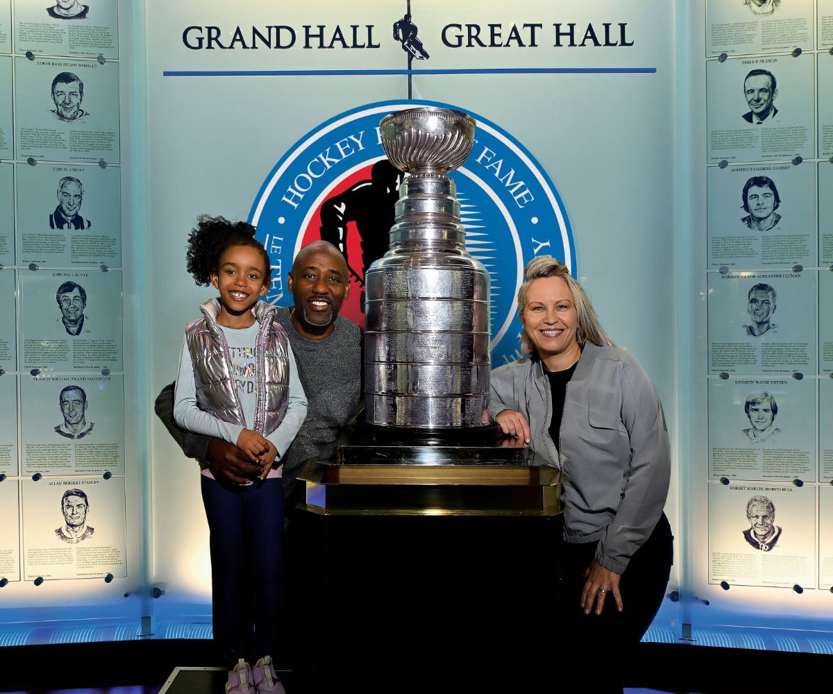 Family at the Hockey Hall of Fame