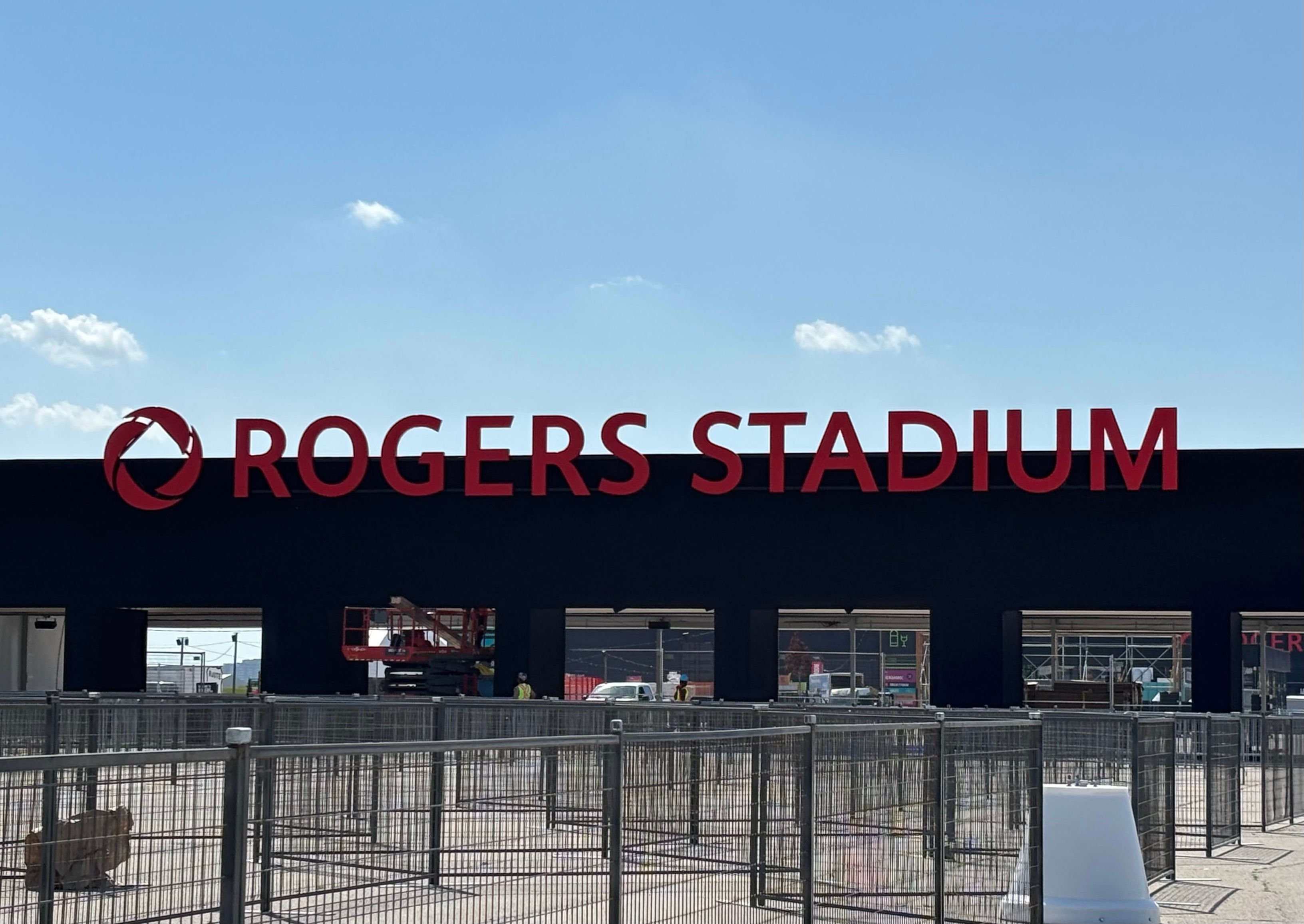 Rogers Stadium Sign