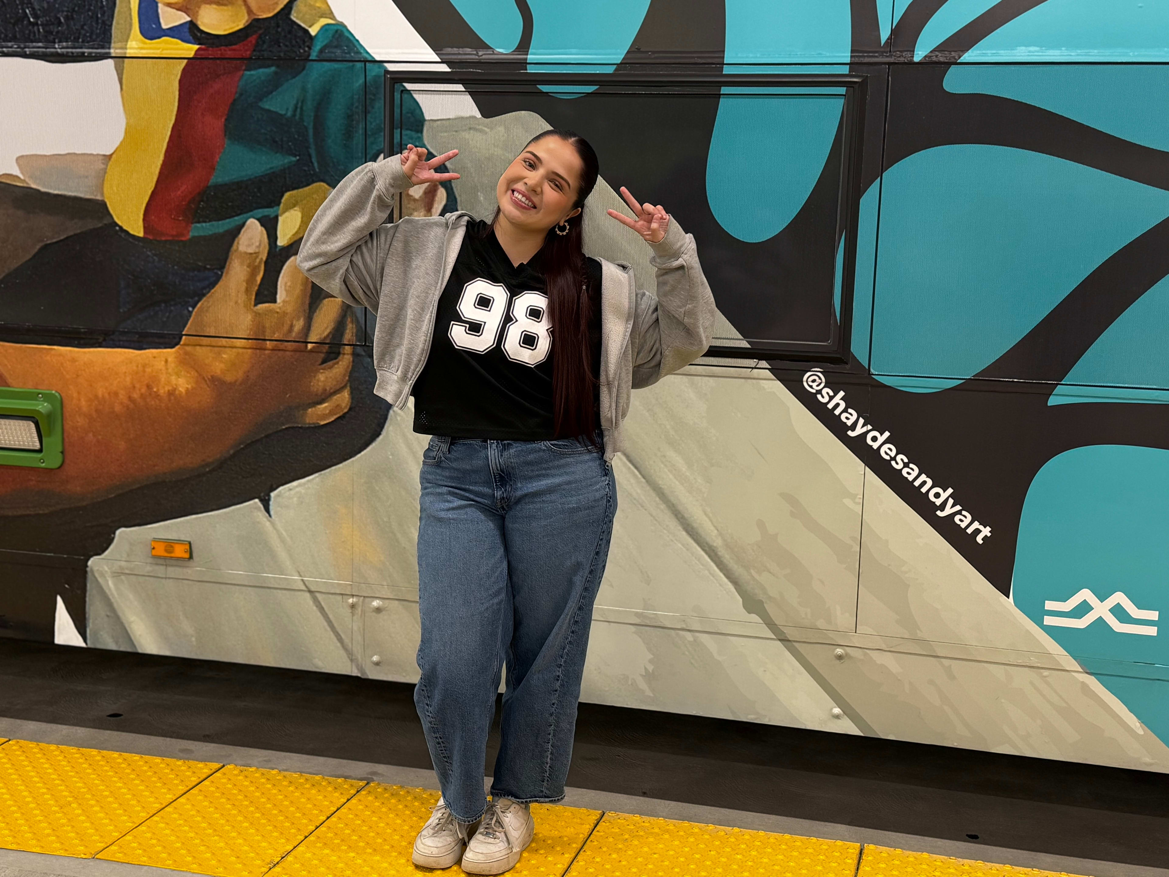 A photo of artist Shayde Sandy