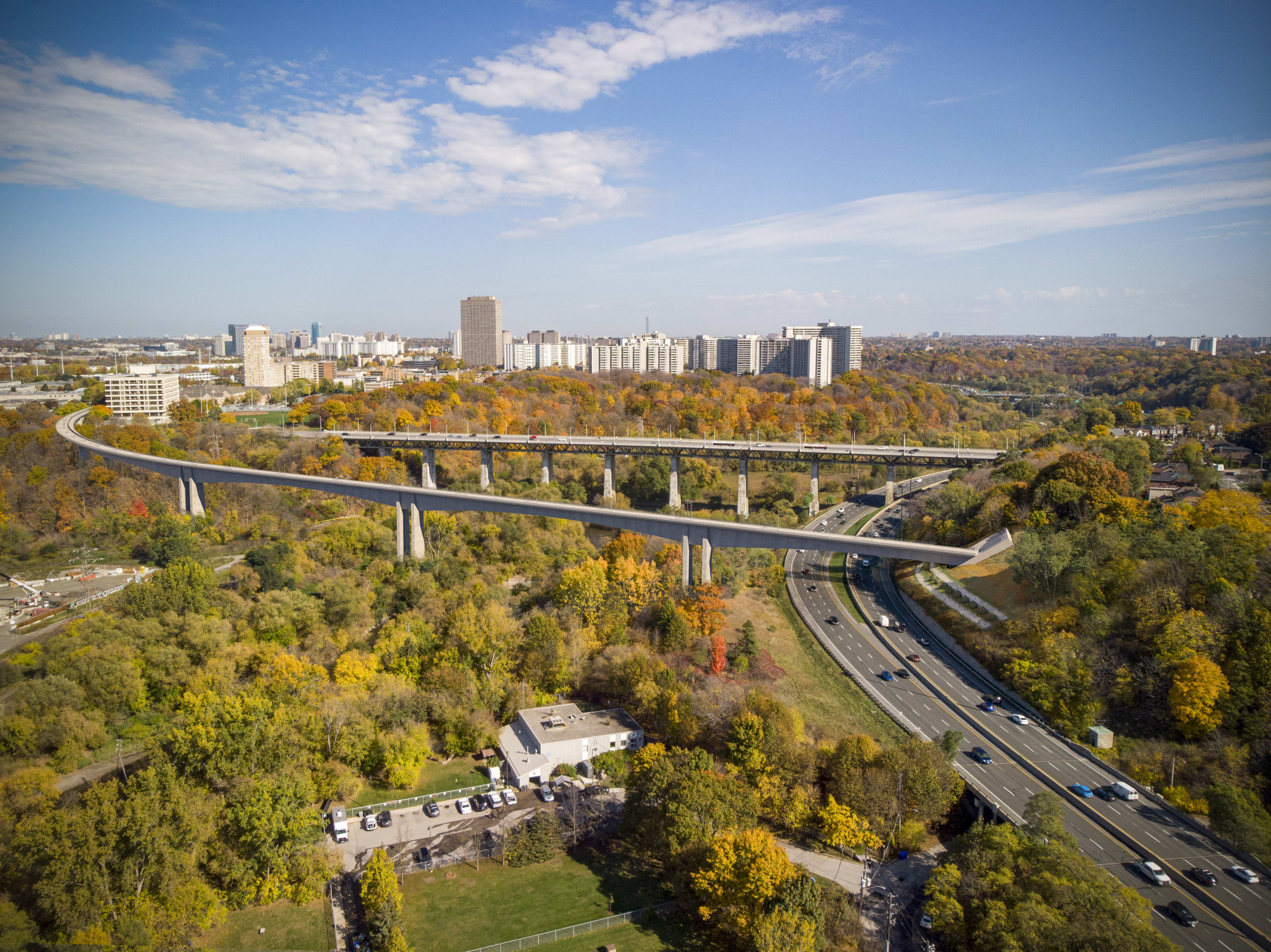 Conceptual rendering of future Don Valley crossing bridge.