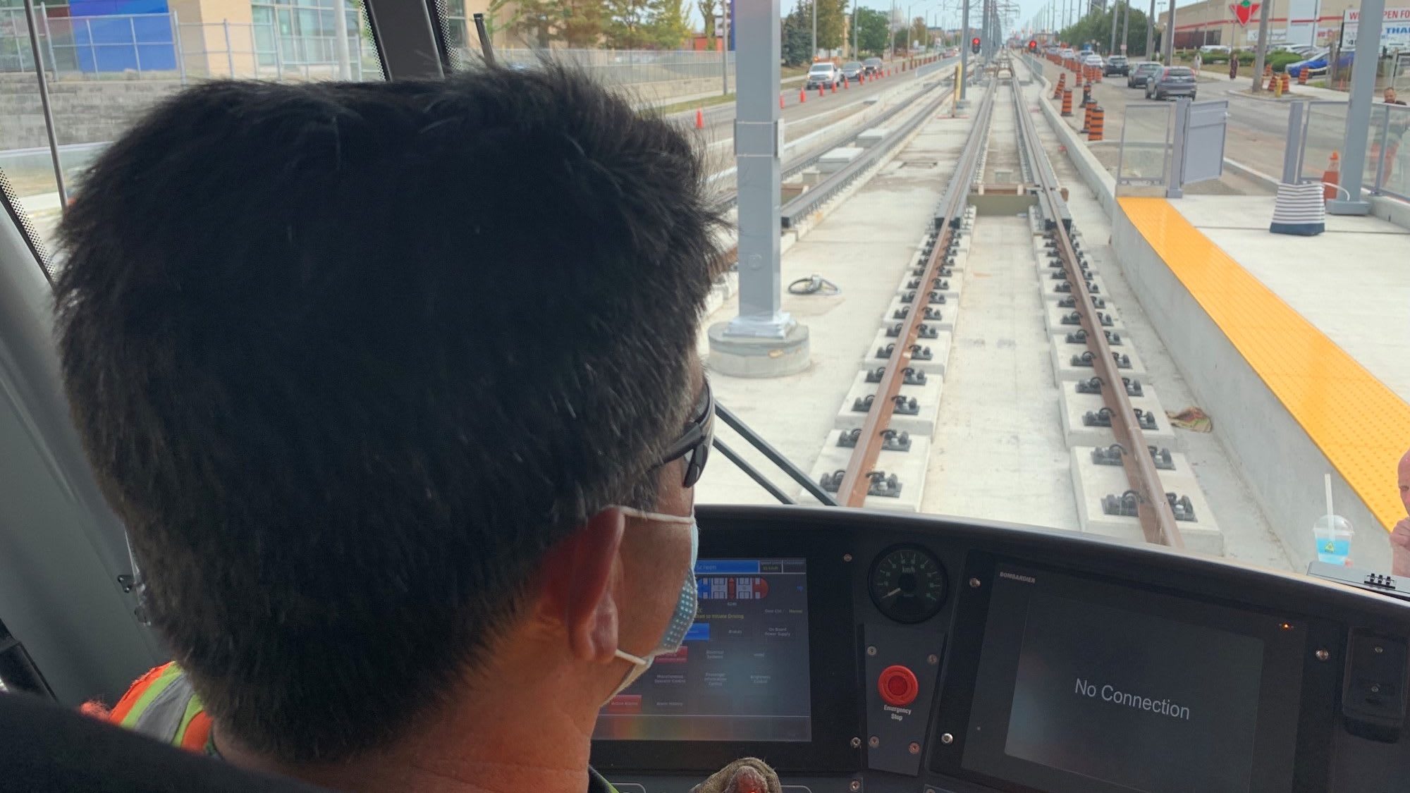 A look from the operator's perspective as the Crosstown vehicle tests get underway