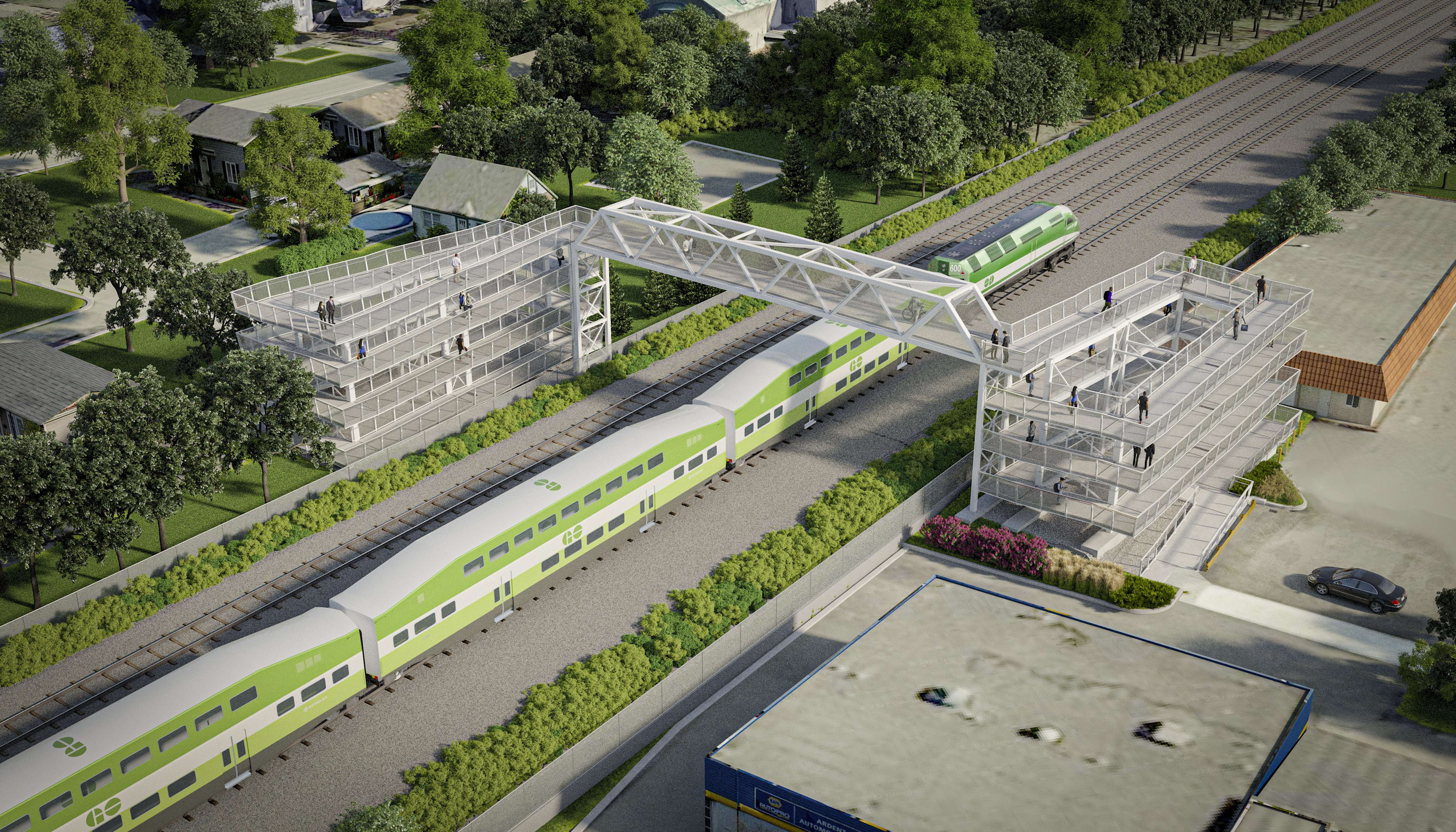 Drury Pedestrian Bridge rendering