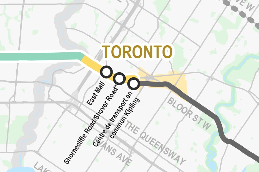 Dundas BRT - Toronto Map in French