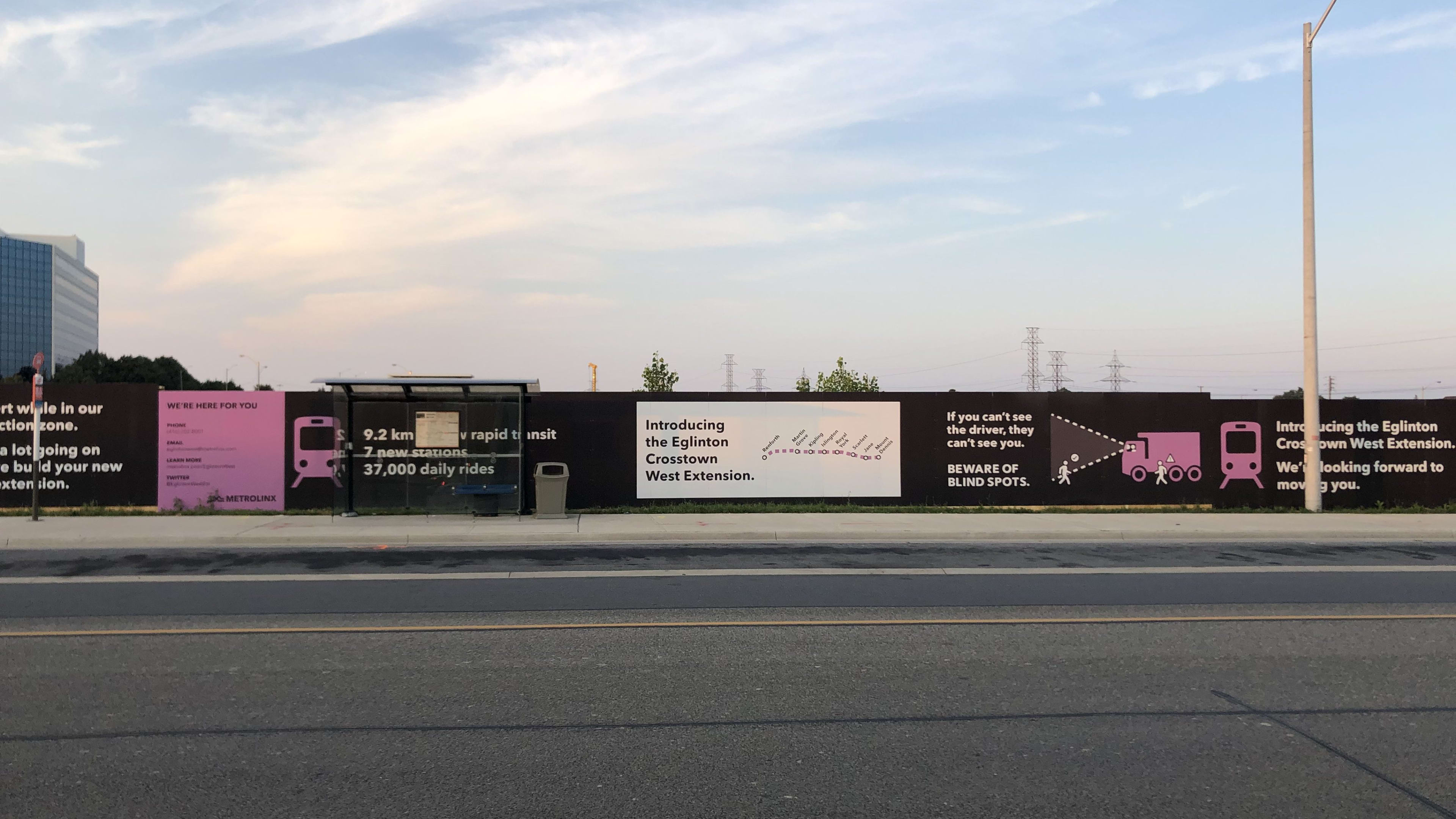 Construction fences installed along Commerce Drive
