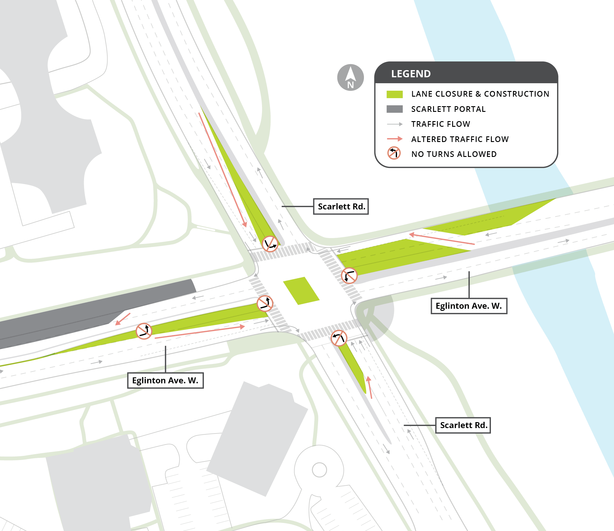 Map of Utility works at Scarlett Road