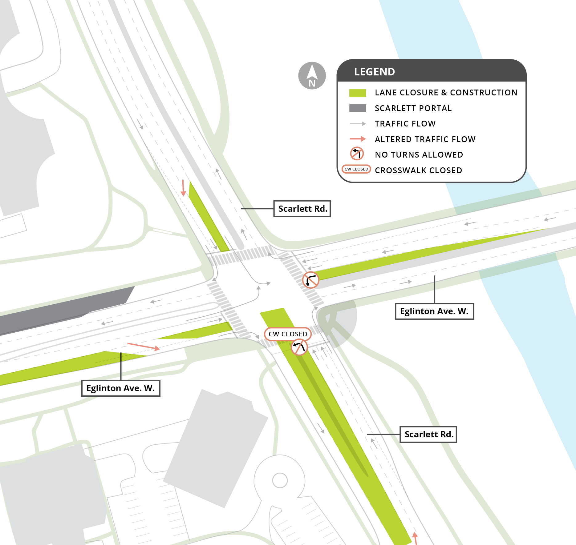 Map of Utility works at Scarlett Road - Stage 4