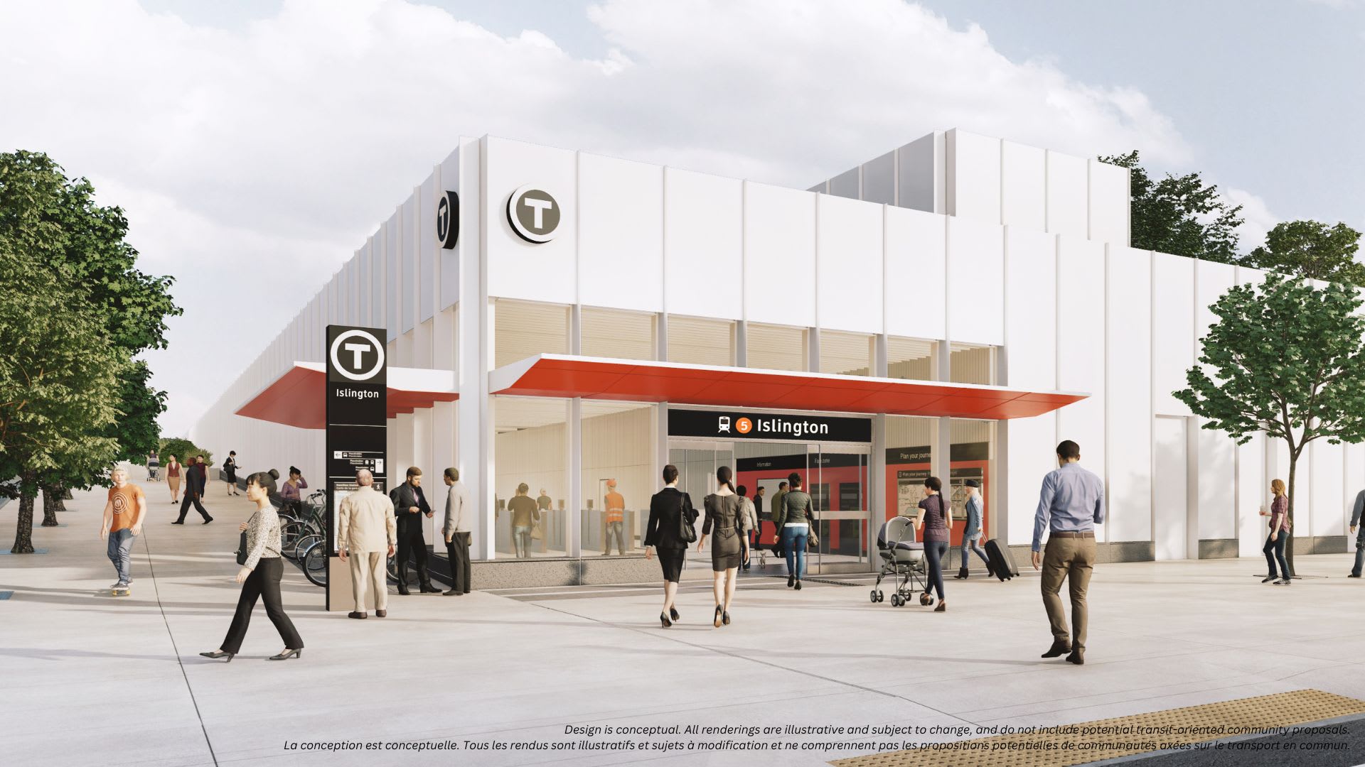 A conceptual rendering of Islington-Eglinton Station