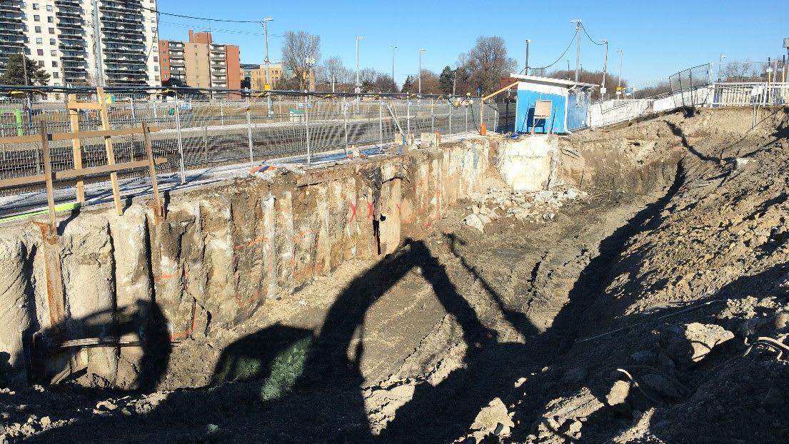 Excavation work at Eglinton GO is well underway as teams dig out areas to prepare for foundation ...