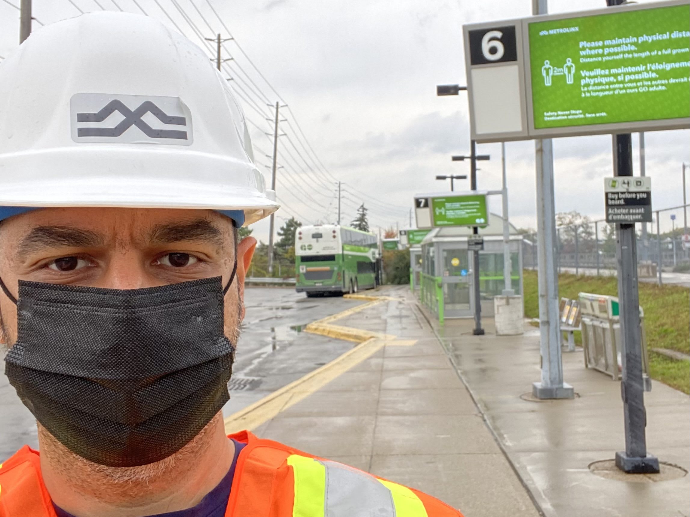 Amir Salamat on site at a local GO station