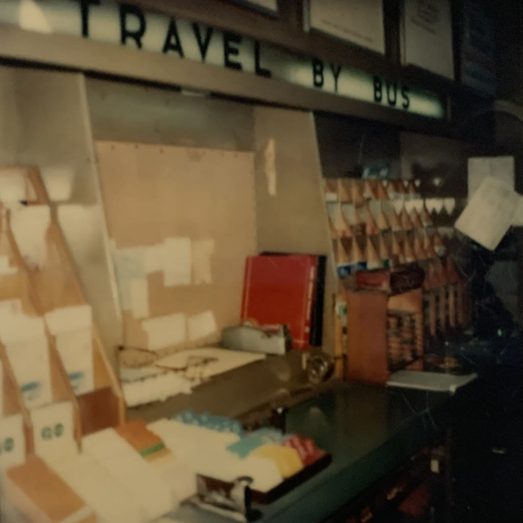 The inside of the ticket office is shown.