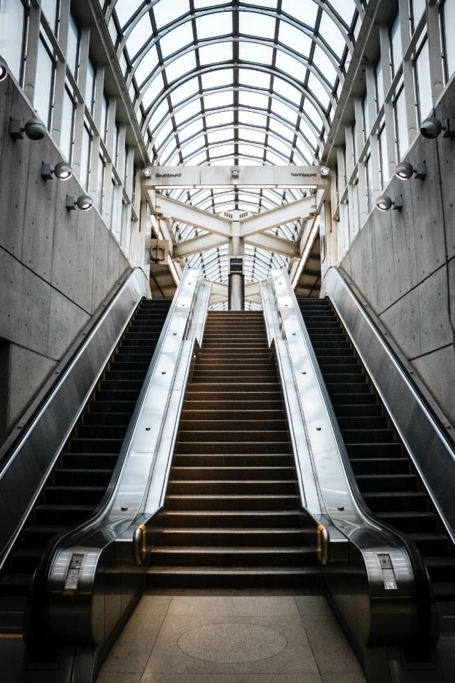 an escalator