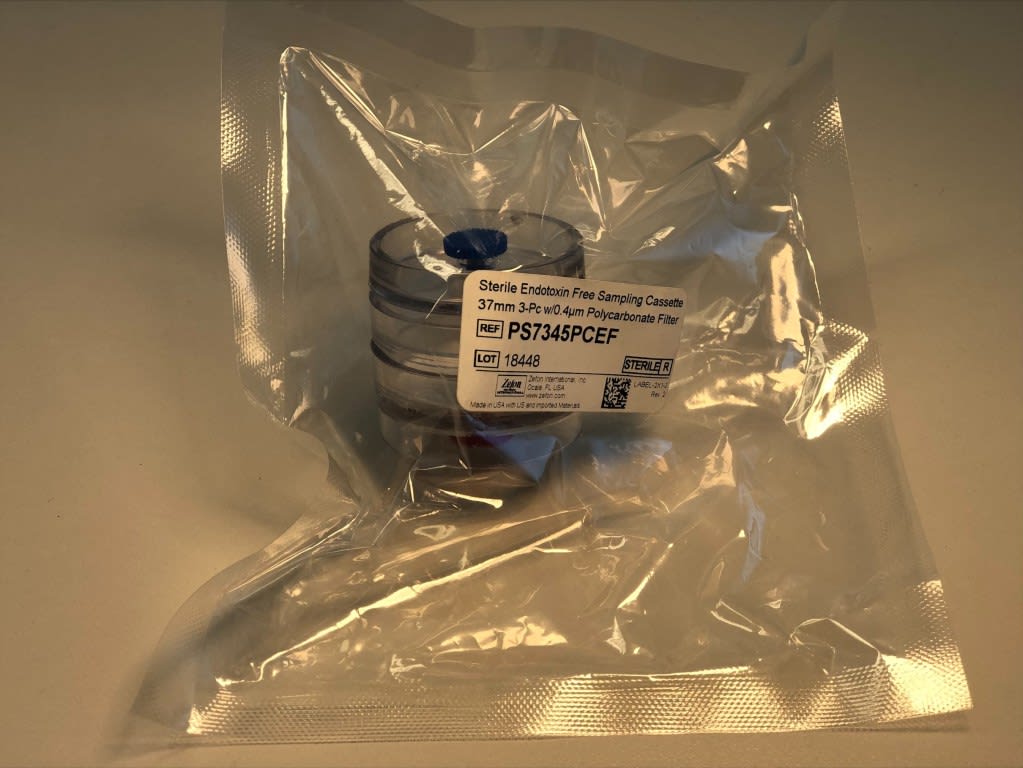 a filter in a bag.