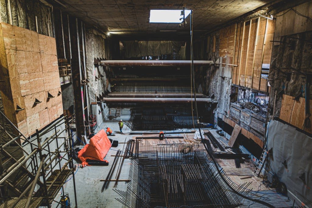 A look inside the massive cavern below Finch West Avenue where the future LRT station will be