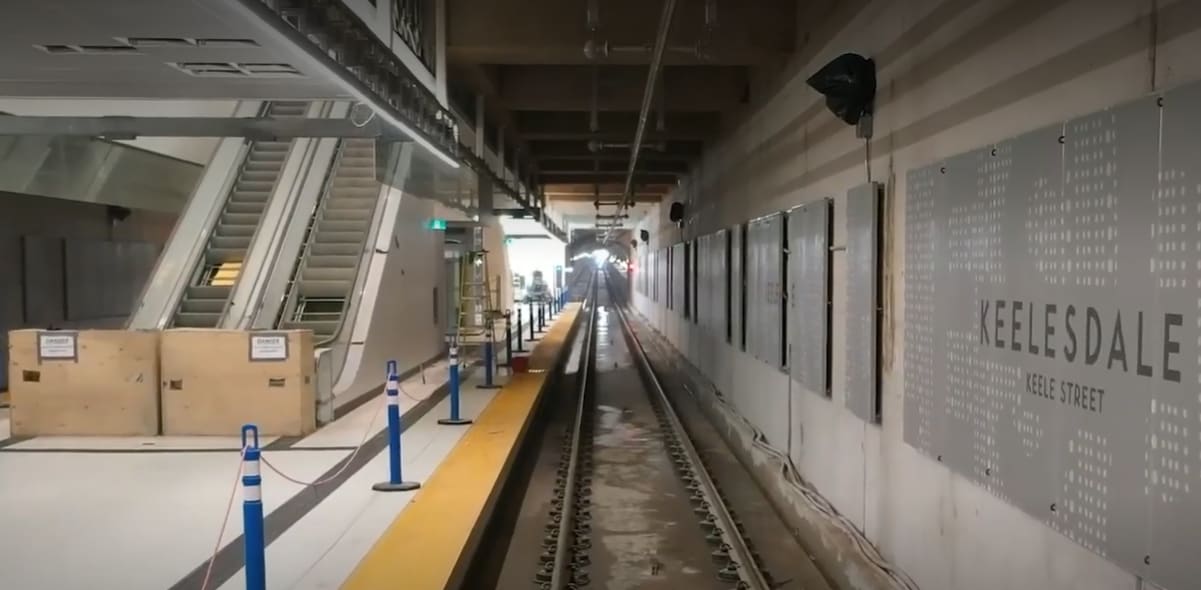 a LRT tunnel.