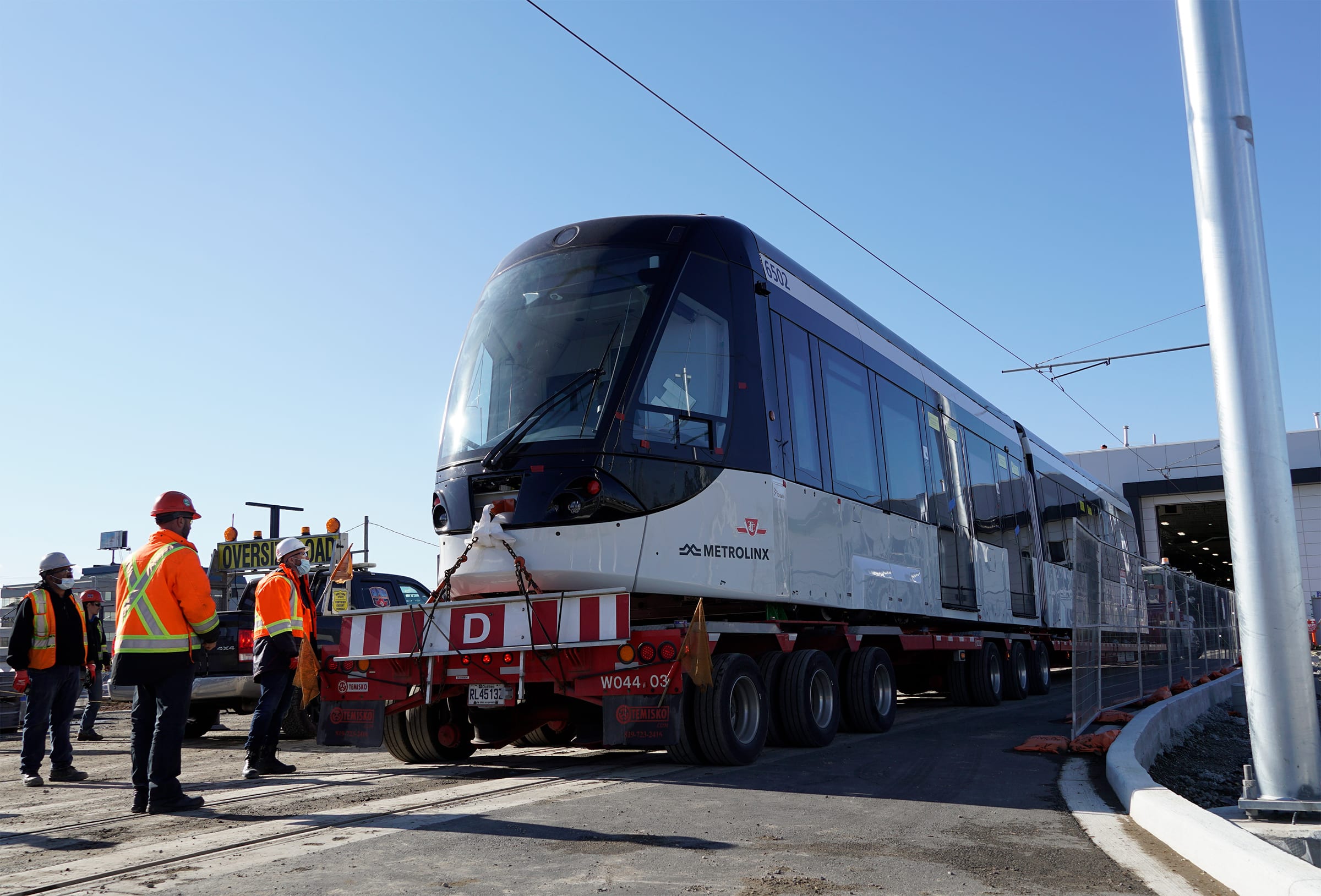 the LRV being moved.