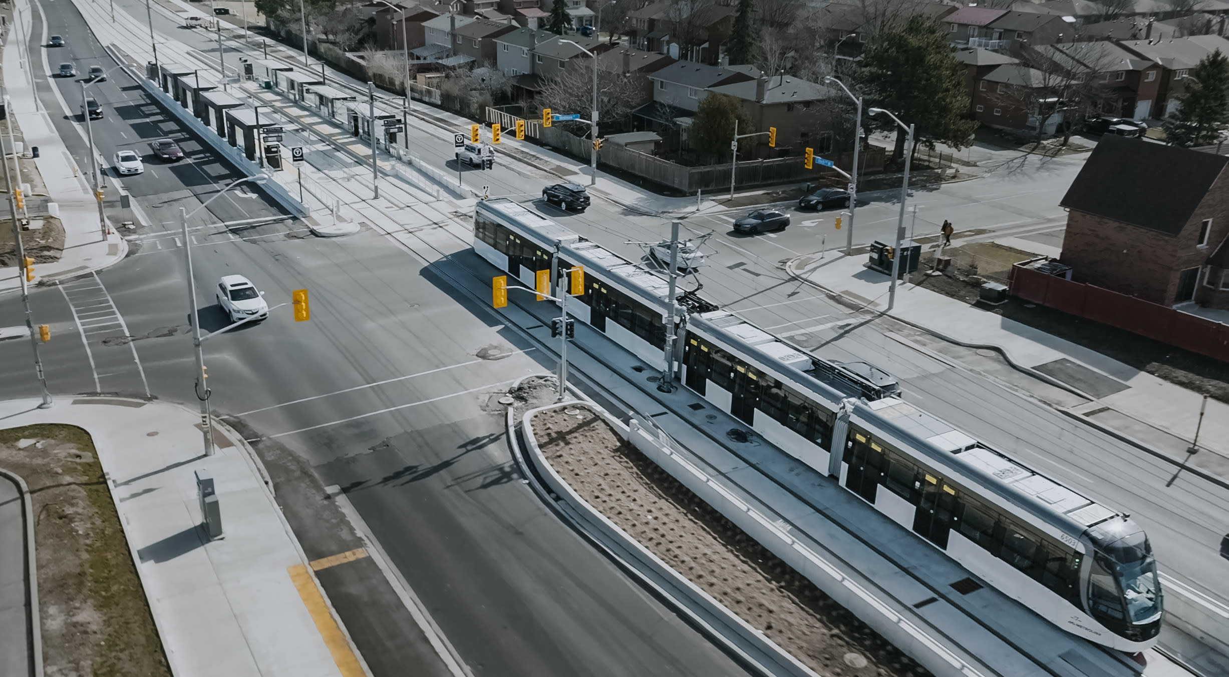 LRV approaching Westmore Stop