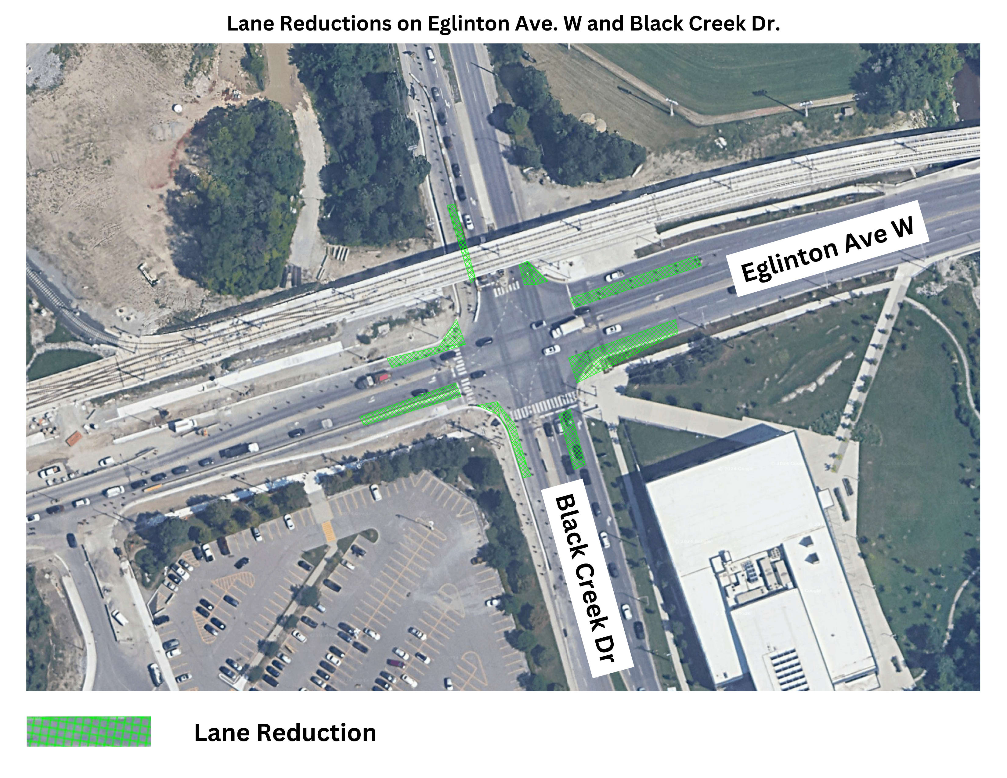 Lane Reductions on Eglinton Ave. W and Black Creek Dr