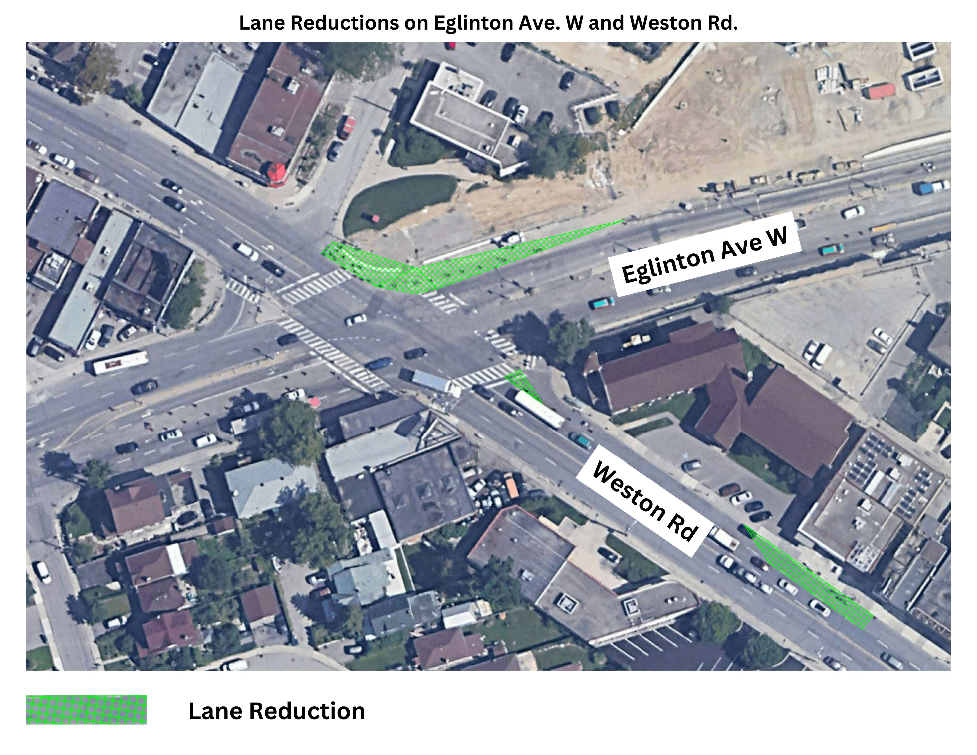 Lane Reductions on Eglinton Ave E and Weston Rd