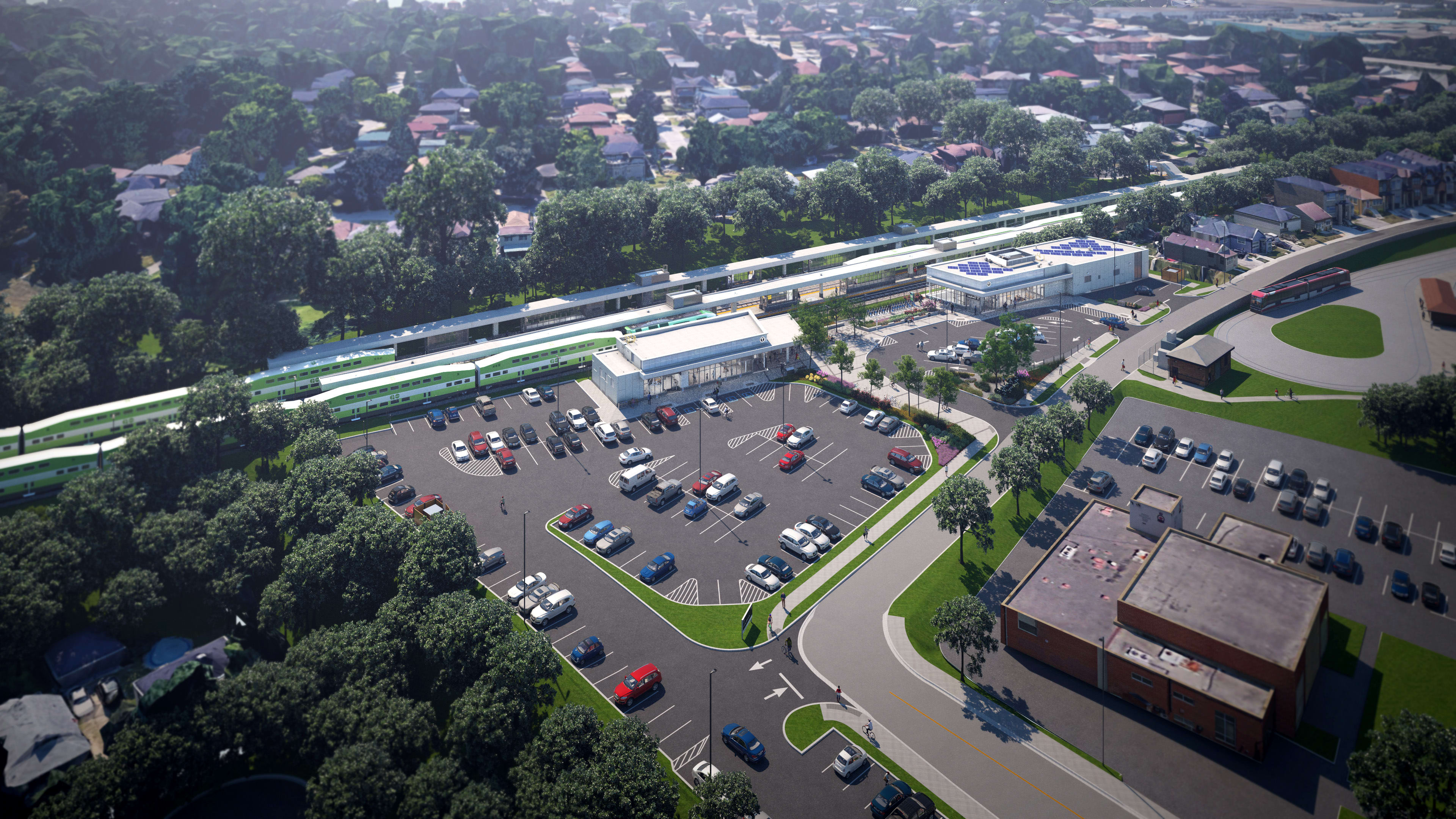 Long Branch GO Station rendering