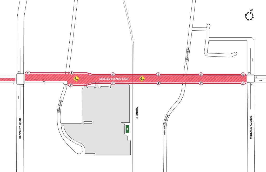a map of the street closure.