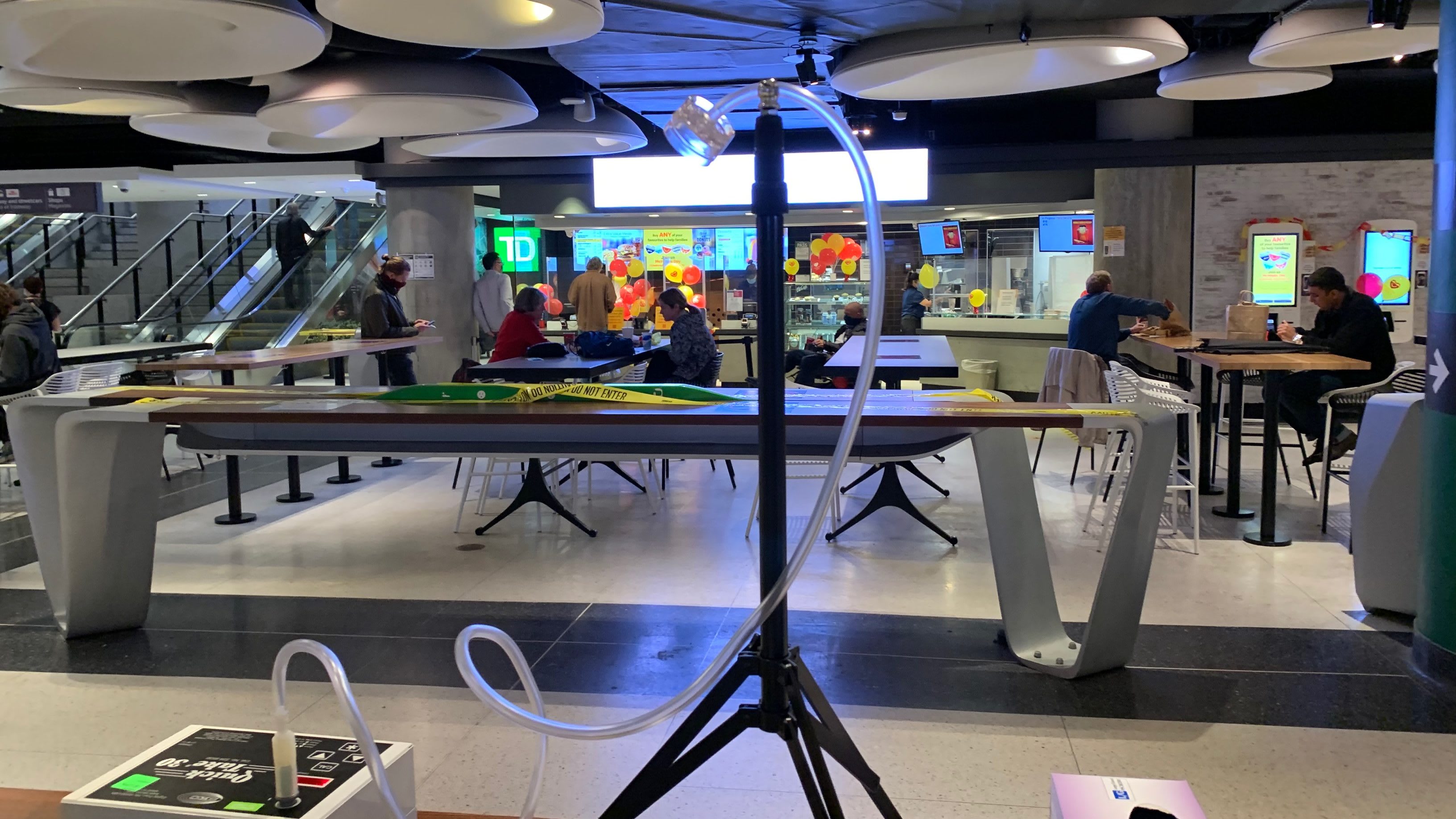 equipment inside York Concourse.