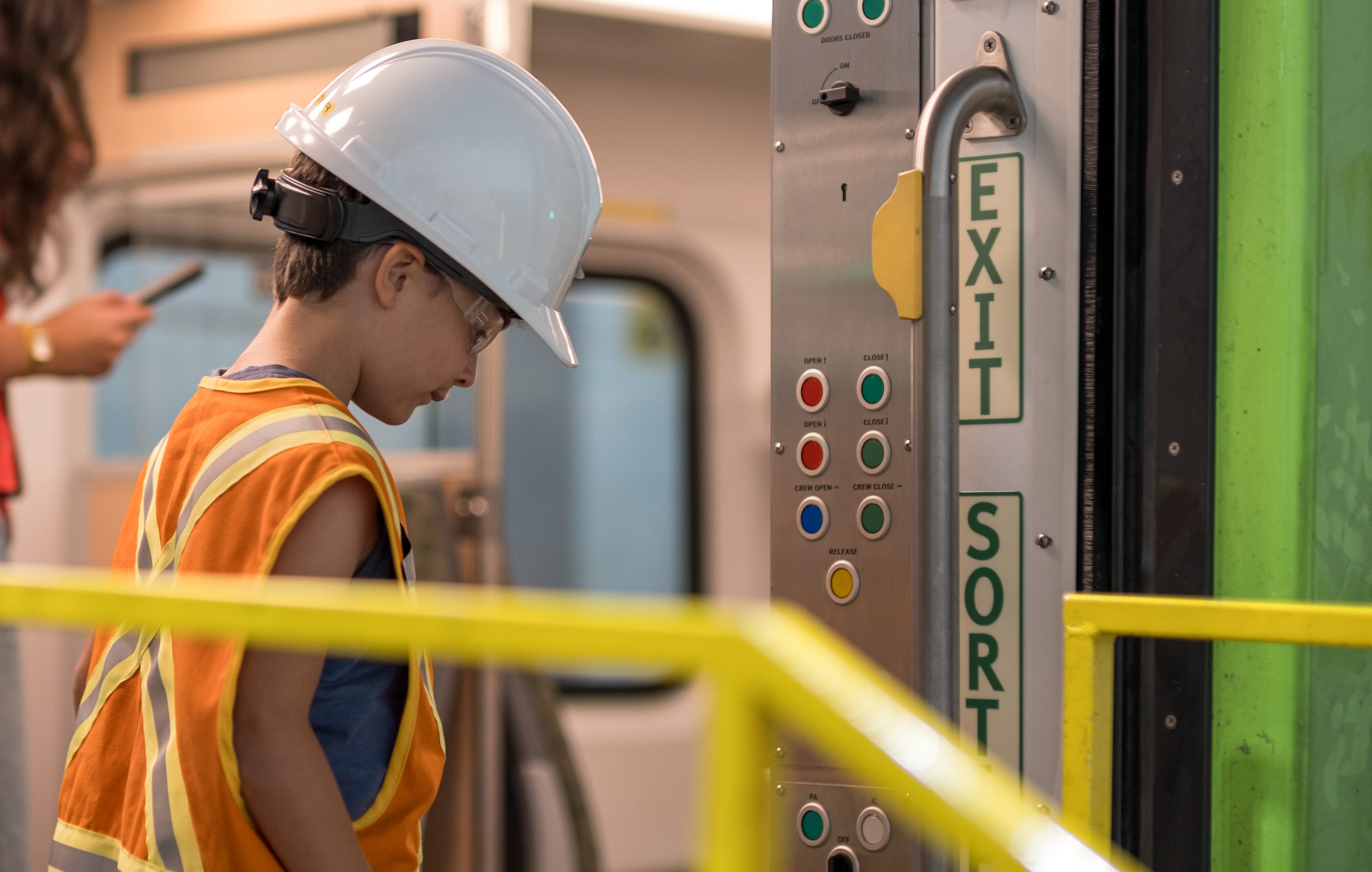 7-year-old Nicco Di Mauro gets a behind the scenes tour of Willowbrook Maintenance Facility