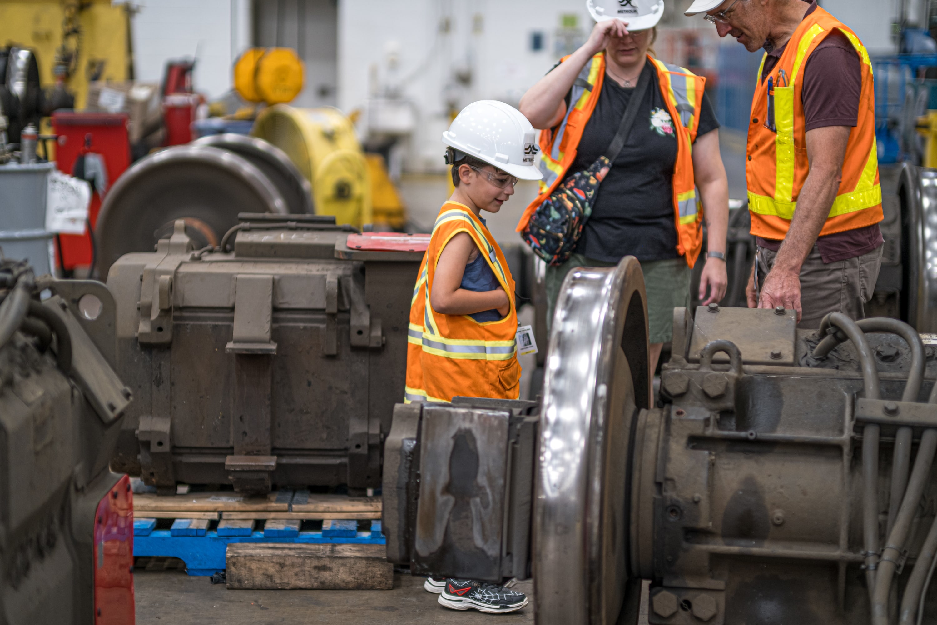 7-year-old Nicco Di Mauro gets a behind the scenes tour of Willowbrook Maintenance Facility