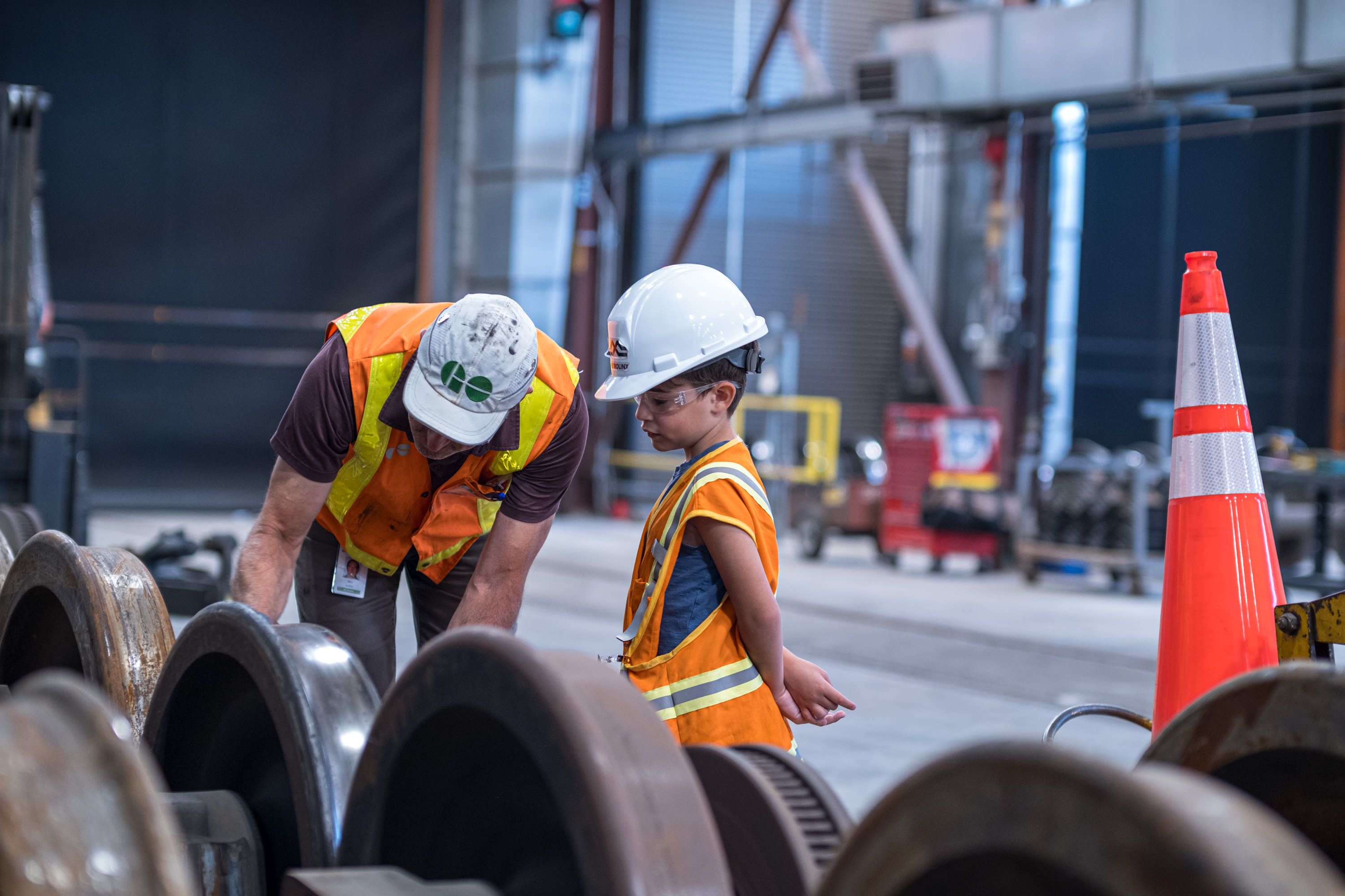 7-year-old Nicco Di Mauro gets a behind the scenes tour of Willowbrook Maintenance Facility