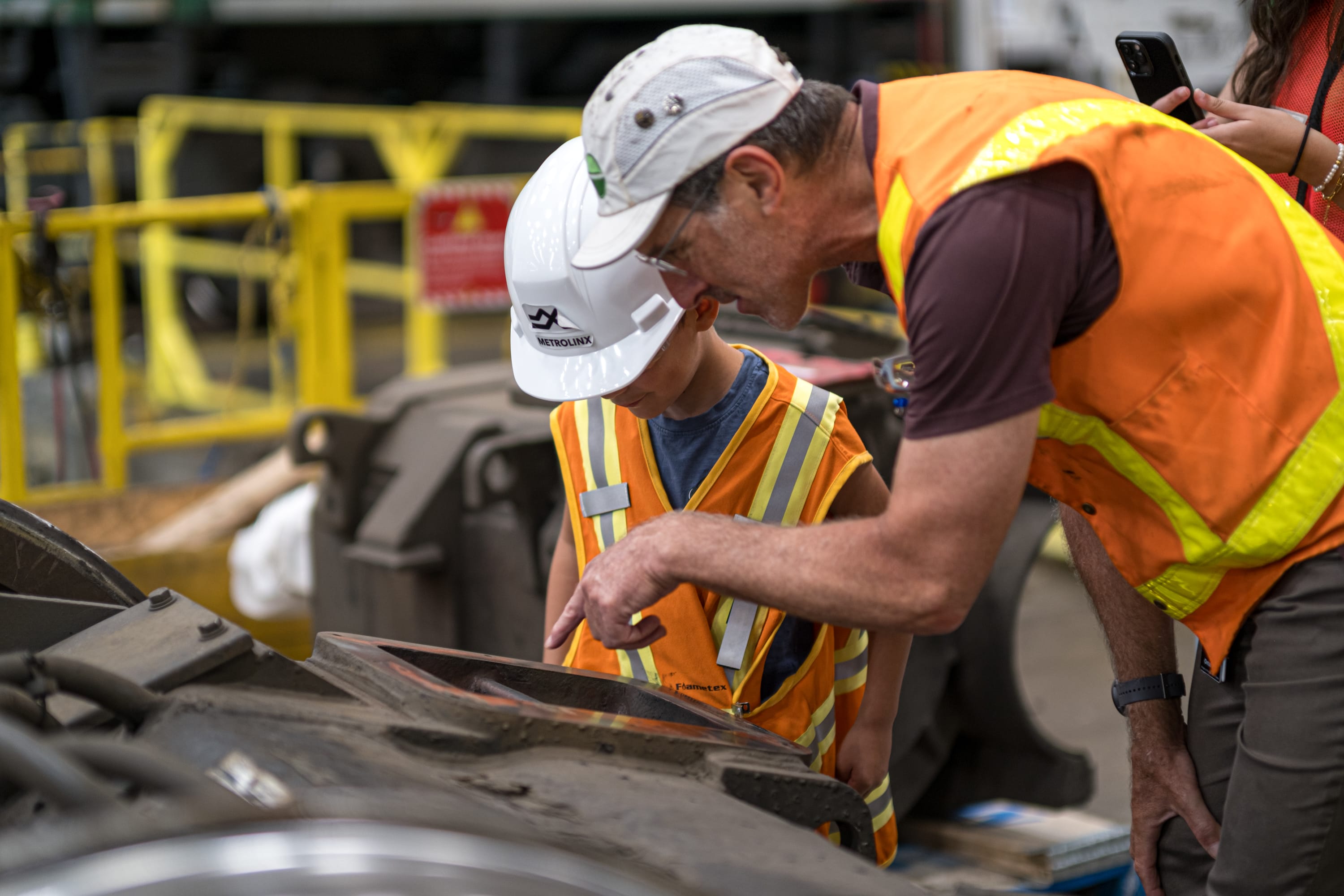 7-year-old Nicco Di Mauro gets a behind the scenes tour of Willowbrook Maintenance Facility