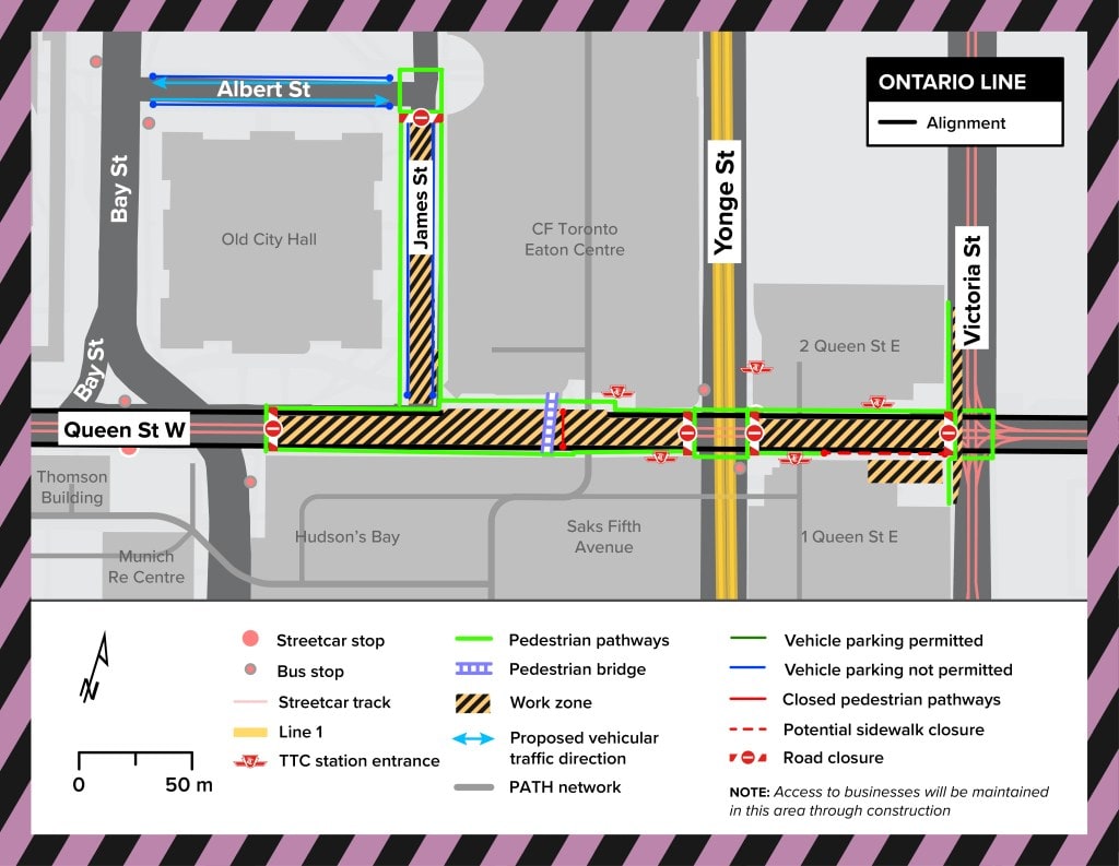 Metrolinx releases detour plans to keep people moving during Ontario Line Queen Street construction