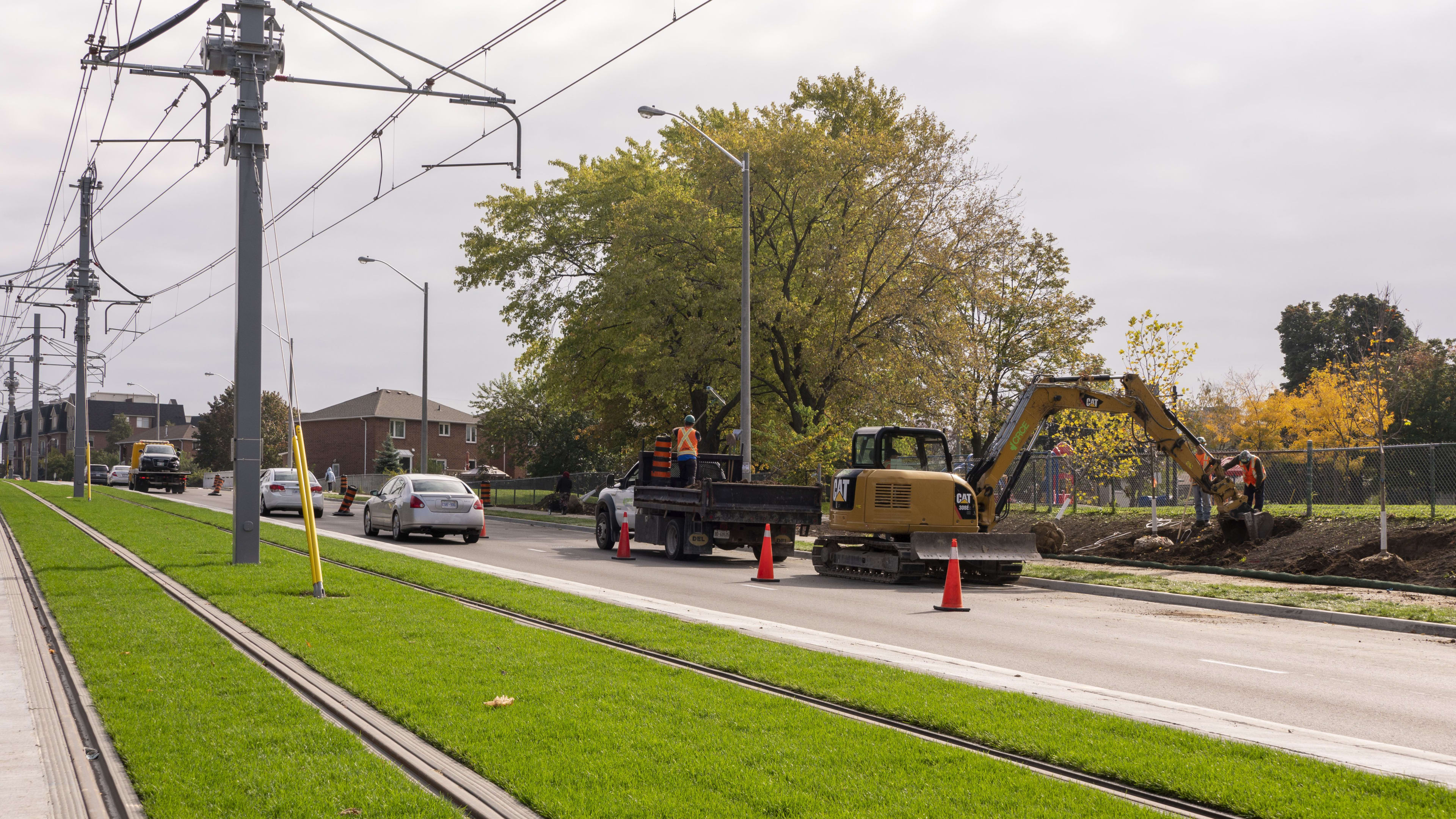 Street level view of the Eglinton Crosstown LRT route