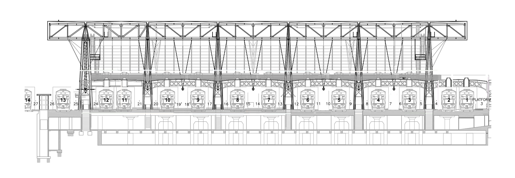 a sketch of the platforms.