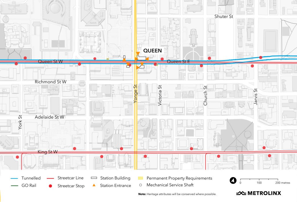 Locations for Ontario Line station buildings finalized from Osgoode to Corktown