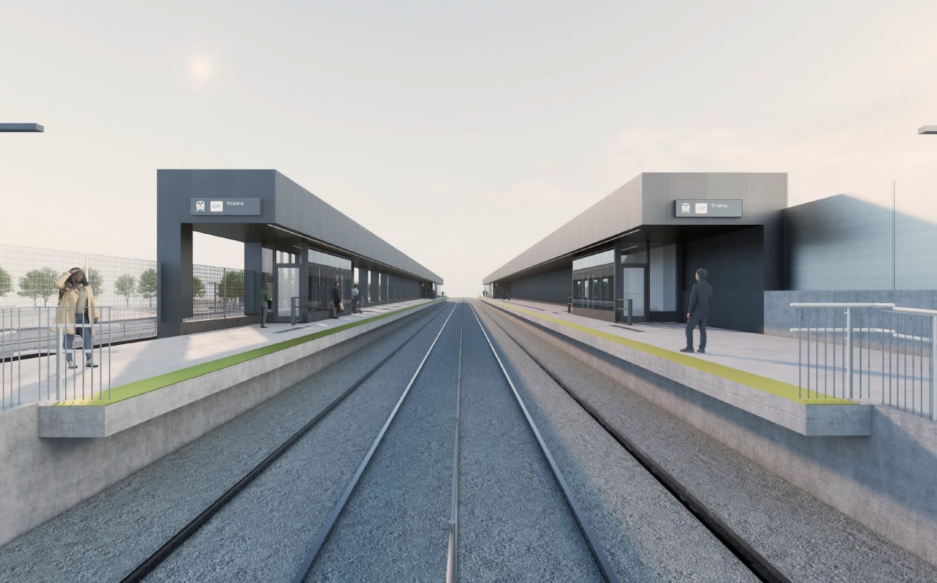 St Clair Old Weston Station Platforms