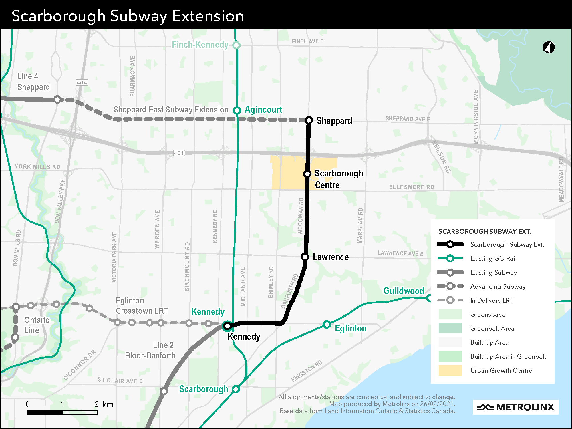 the map of the route.